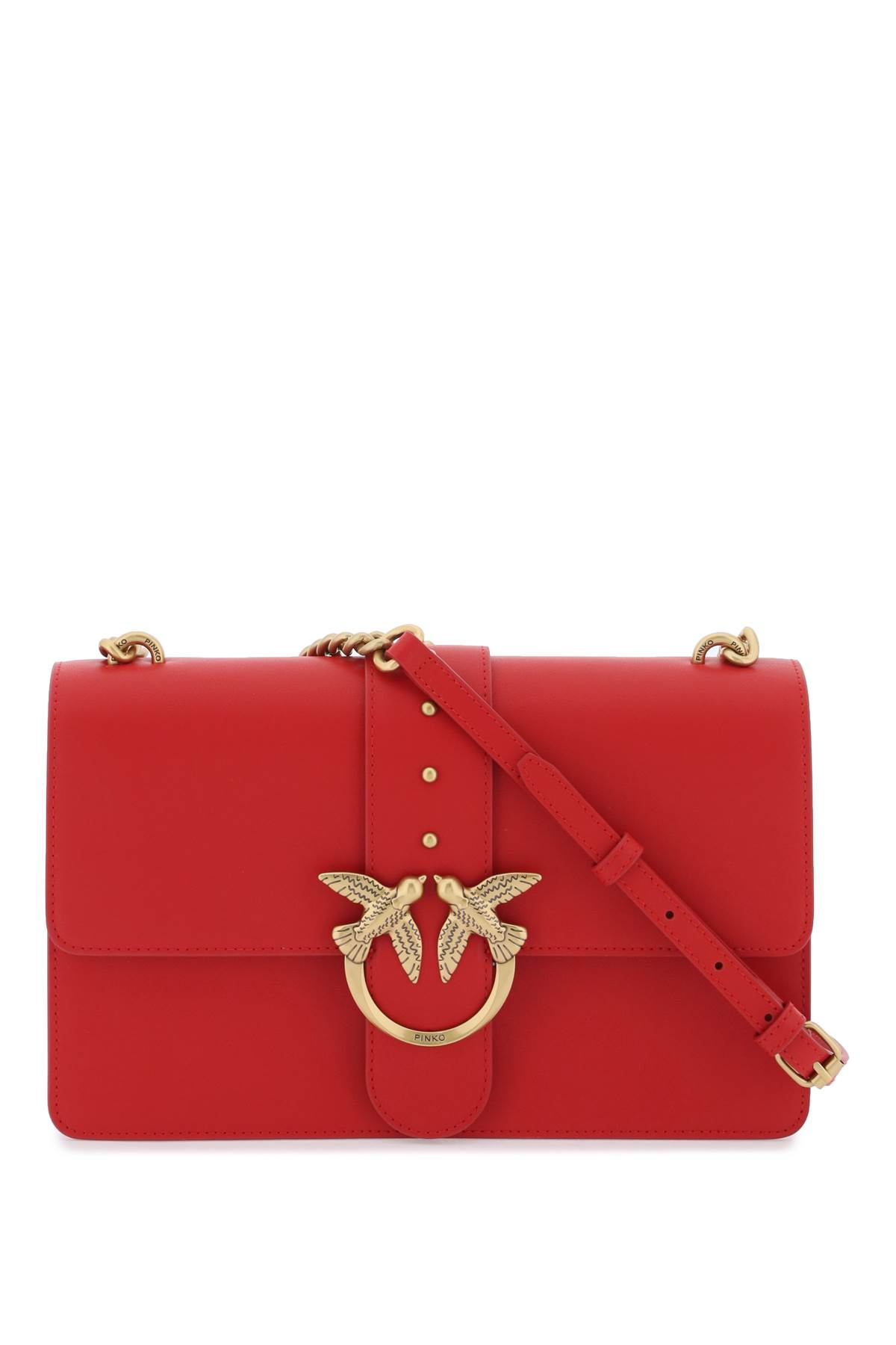 Shop Pinko Classic Love Icon Simply Bag In Red