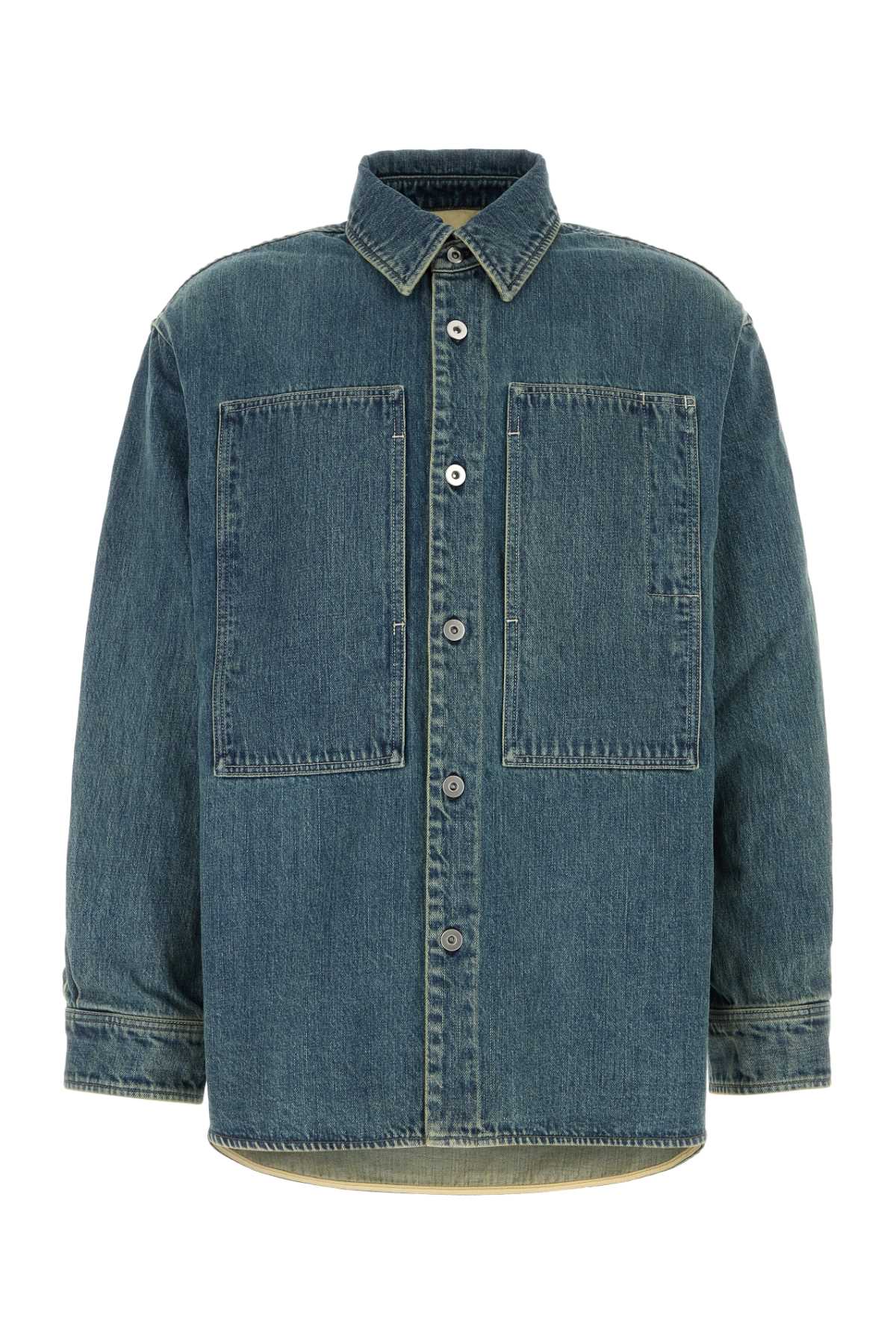 Jil Sander Denim Jacket Featuring Chest Pocket And Contrast Stitching In Blue