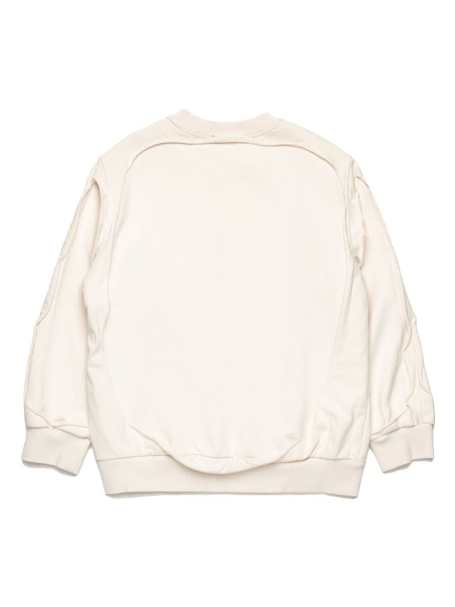Diesel Layered Crewneck Sweatshirt In Neutral