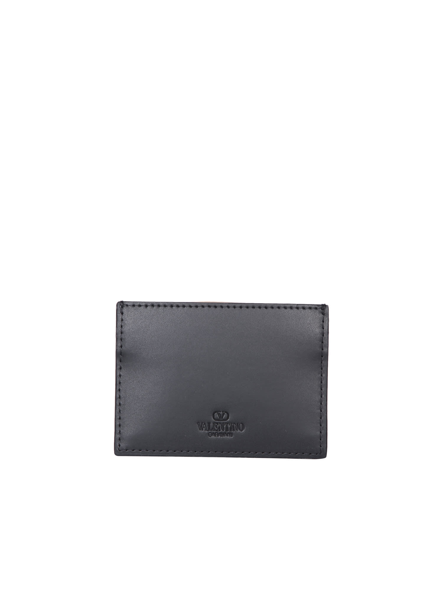 Shop Valentino Vltn Black Cardholder