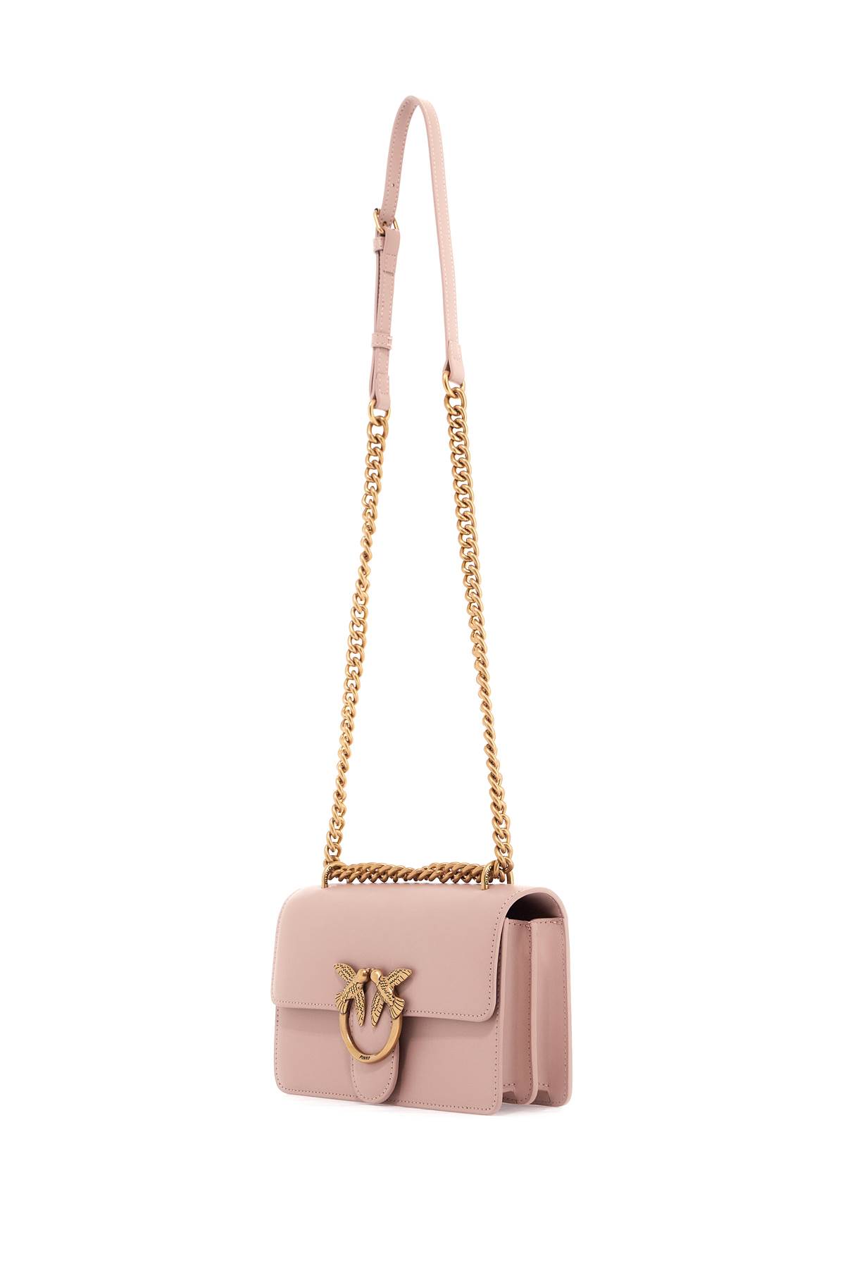 Shop Pinko -shoulder Mini Love Bag In Cipria-antique Gold (pink)