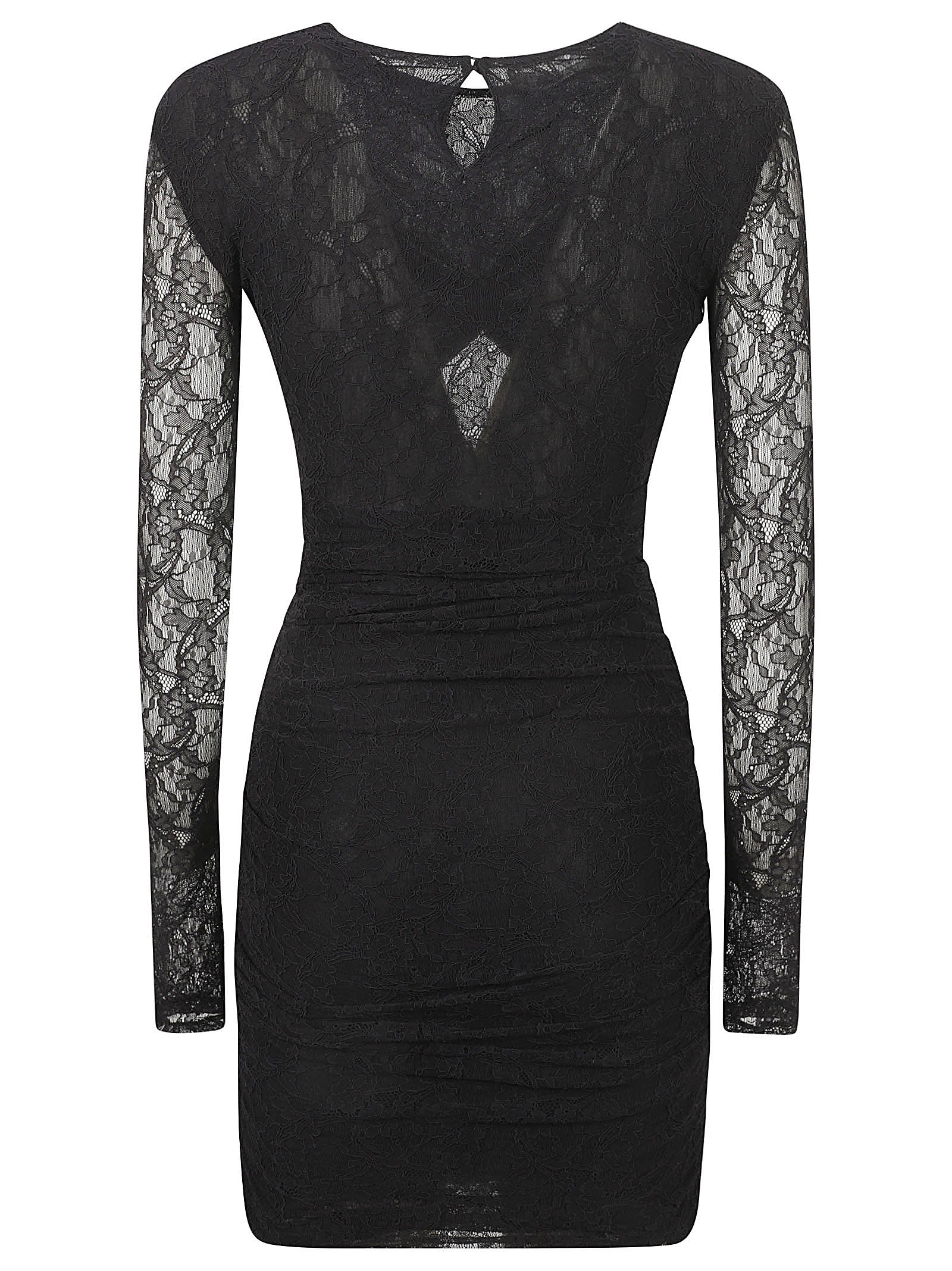 Shop Philosophy Di Lorenzo Serafini Laced Sleeve Dress In Black