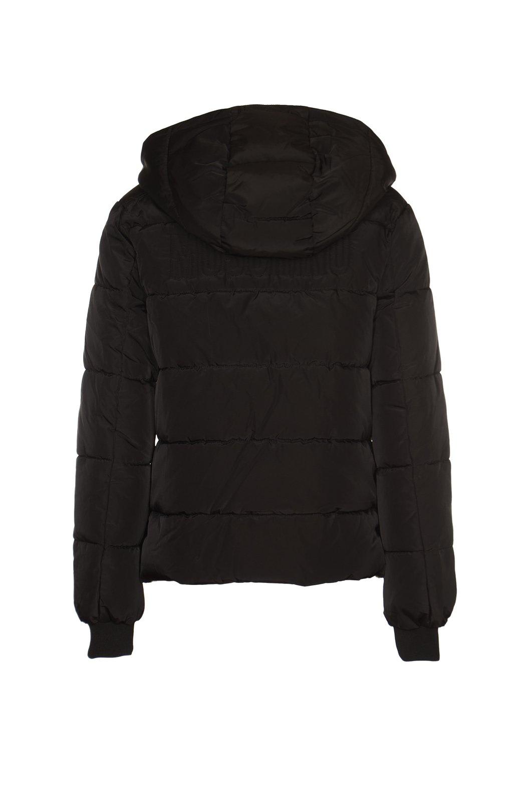 Shop Moschino Zip-up Padded Hooded Jacket