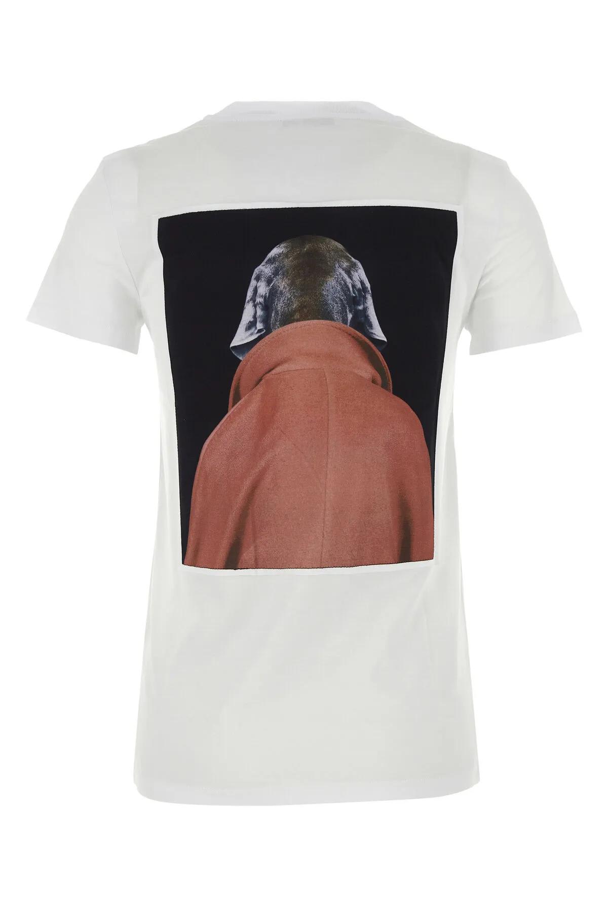 Shop Max Mara White Cotton Cipria T-shirt In Pink