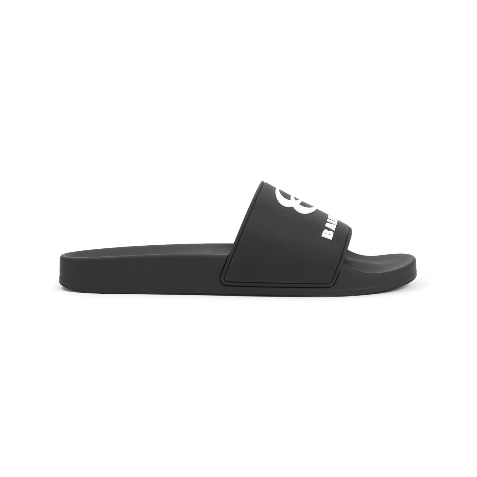 Balenciaga Rubber Slide Sandals For The Pool Men In Black White