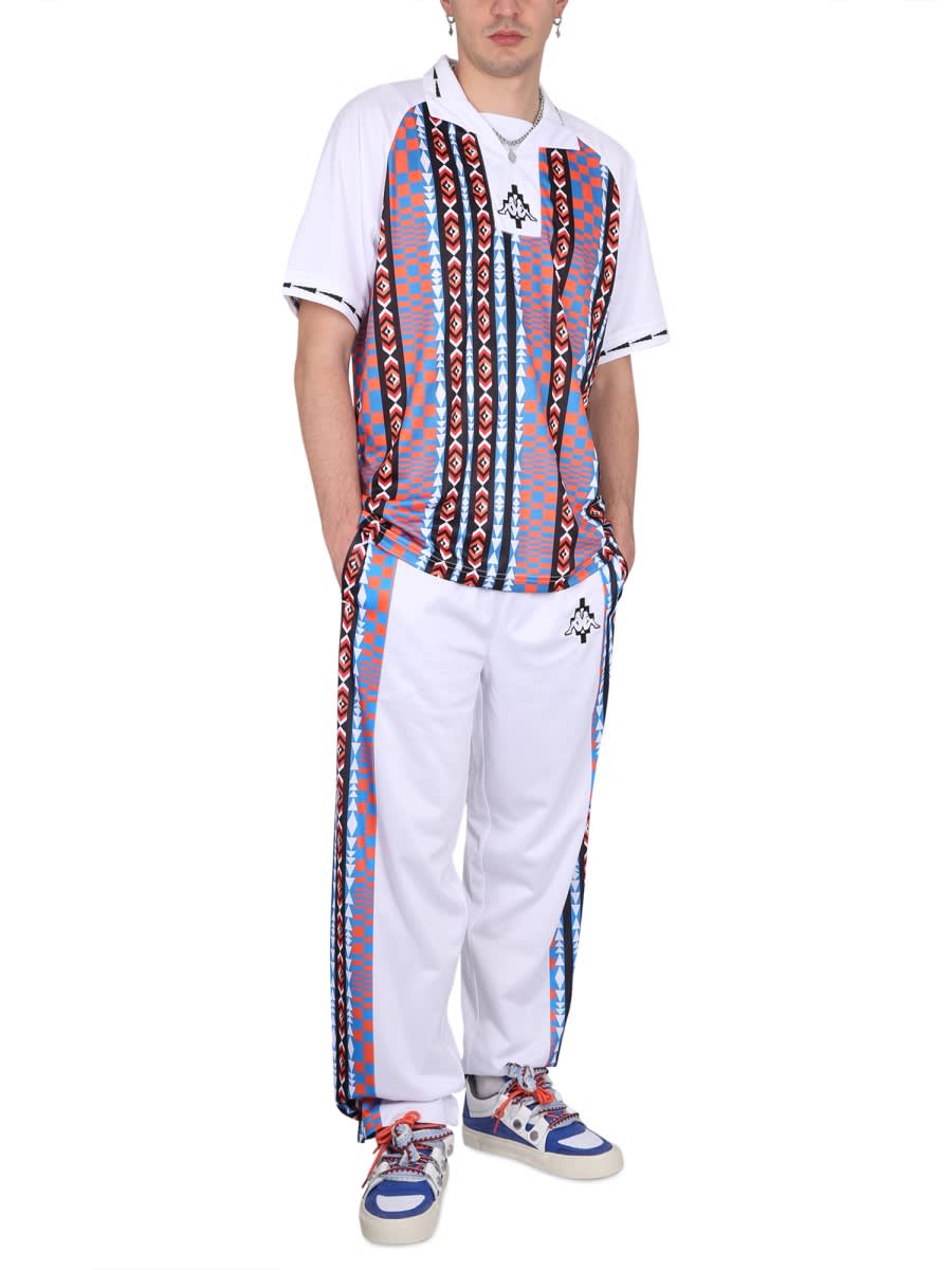 Marcelo Burlon County Of Milan Marcelo Burlon Jogging Pants With High Neck And Zipper Closure In White