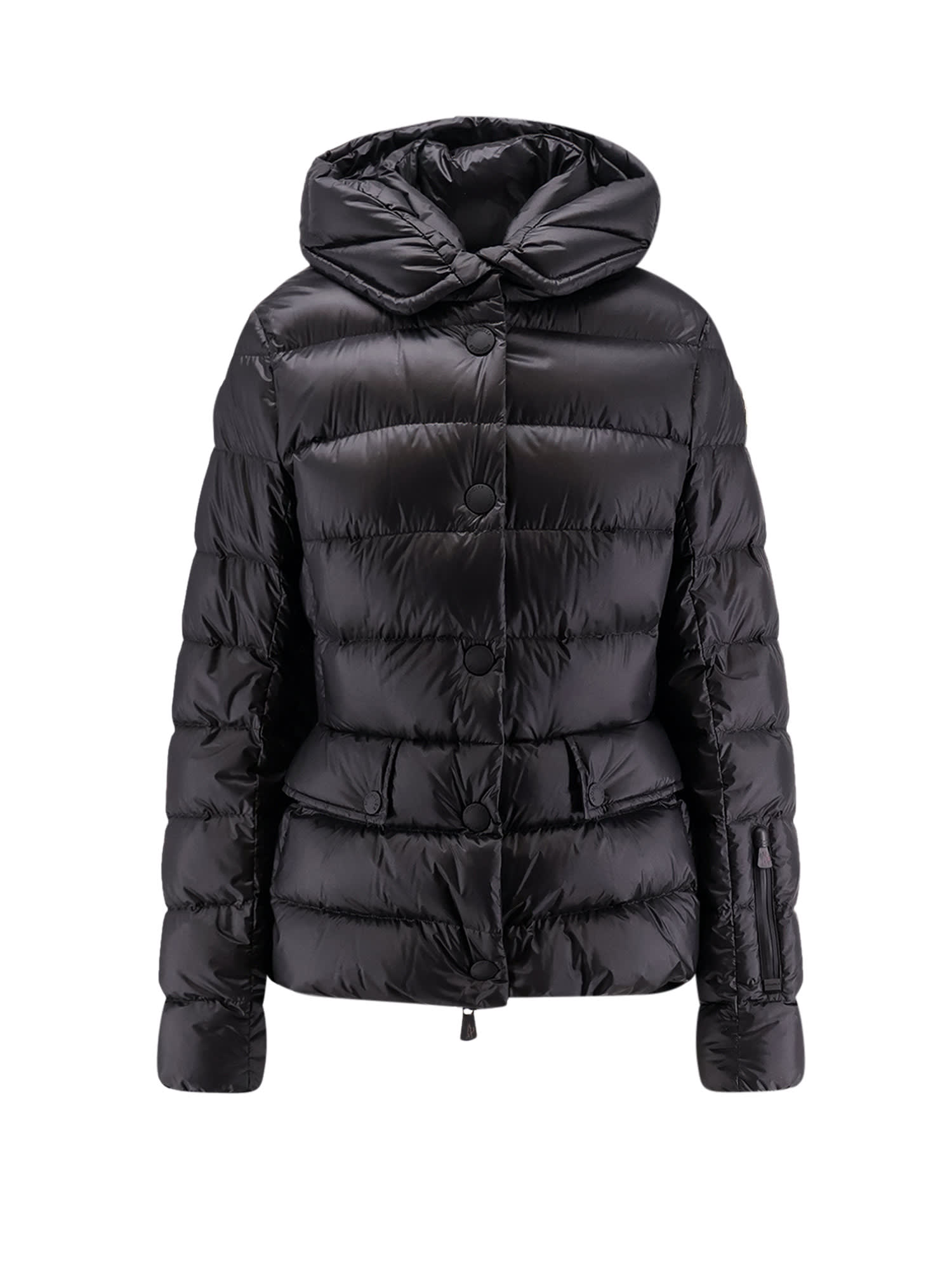 Moncler Grenoble Armoniques Button-up Down Jacket In Black