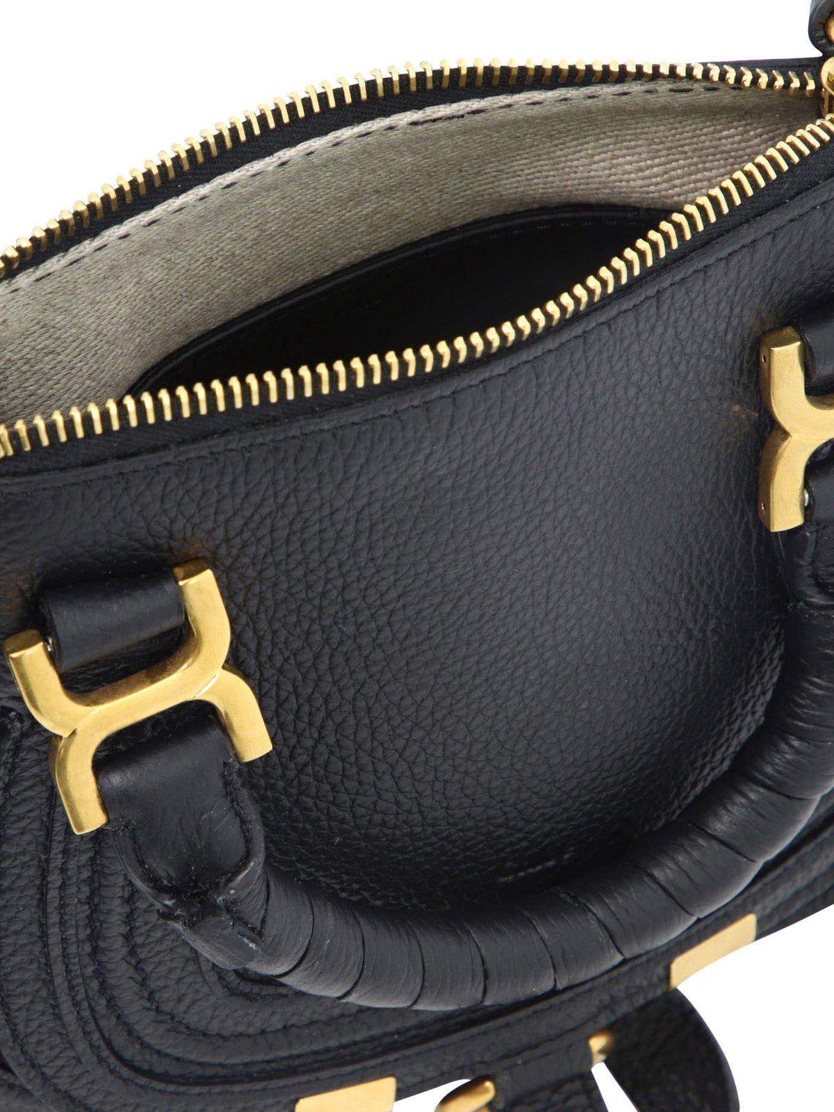 CHLOÉ Marcie mini textured-leather shoulder bag