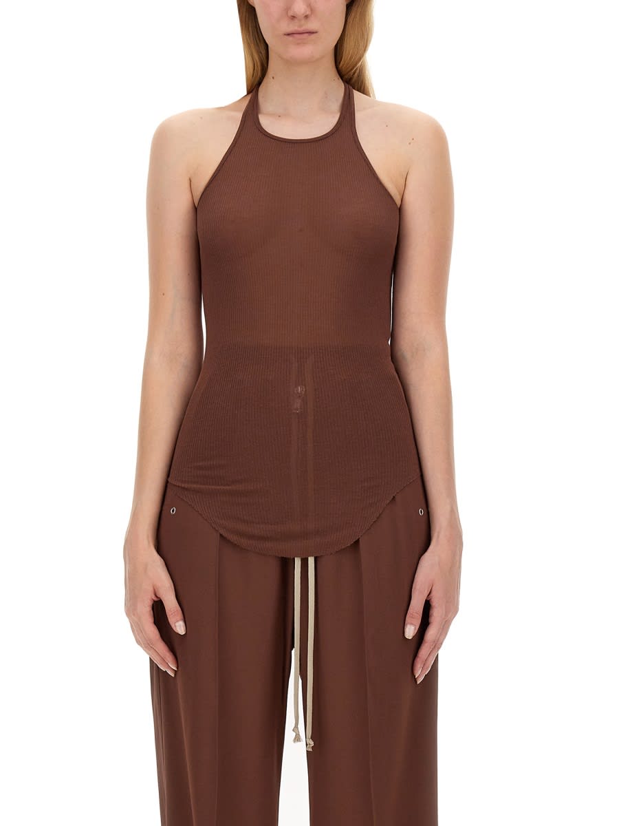 Shop Rick Owens Tank Top In Brown