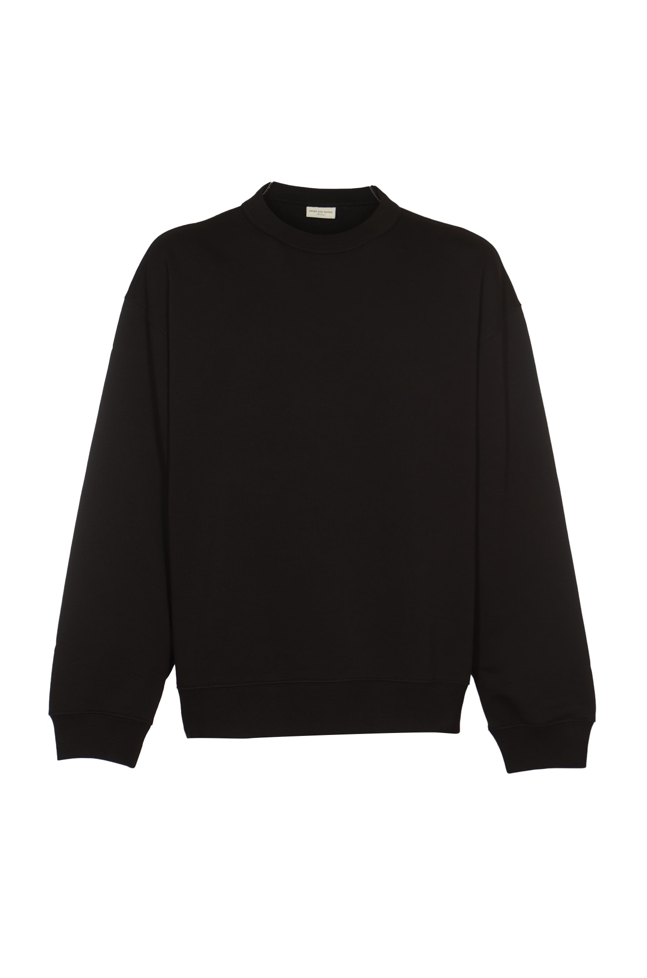Shop Dries Van Noten Round Neck Sweatshirt In Black
