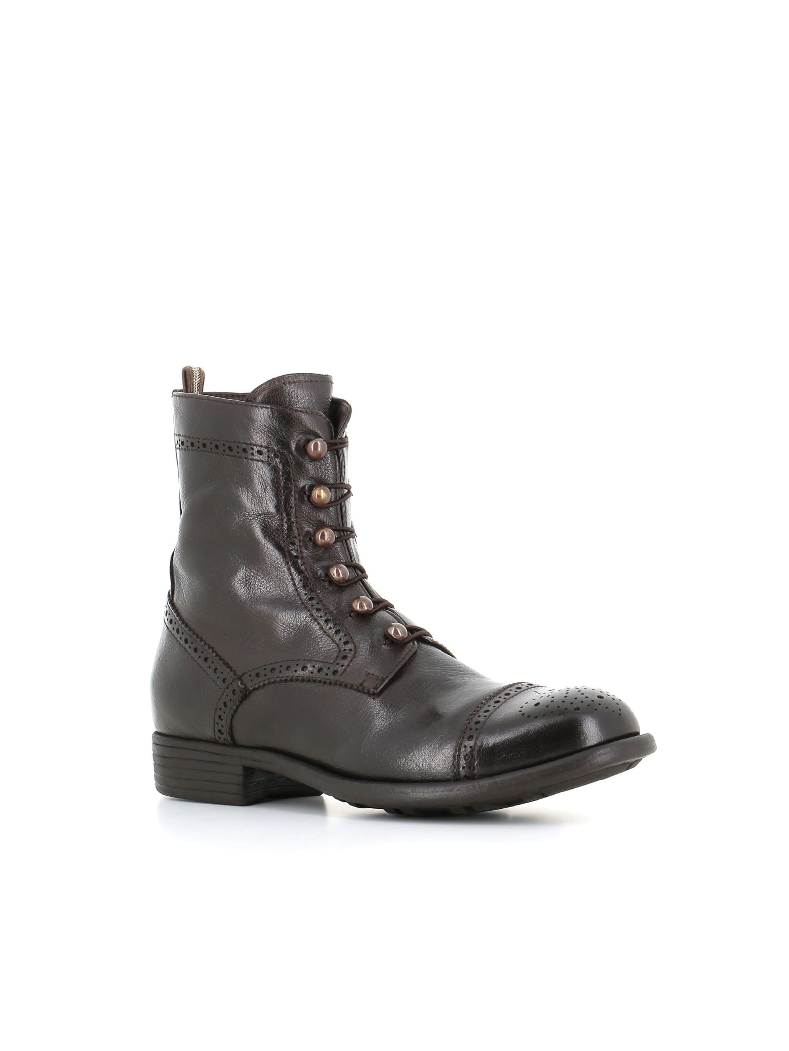 Officine Creative Lace-up Boot Calixte/023 In Ebony