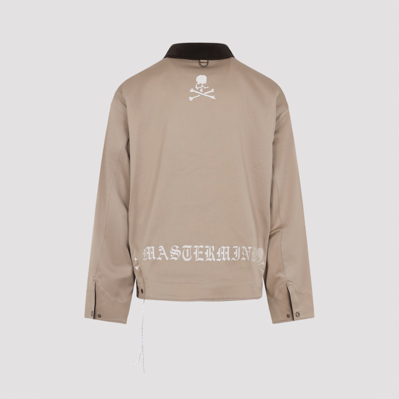 Mastermind Japan Mj Aviator Corduroy-collar Cotton Jacket In Gray