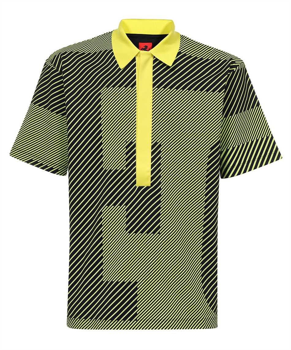 Ferrari Cotton Polo Shirt In Yellow
