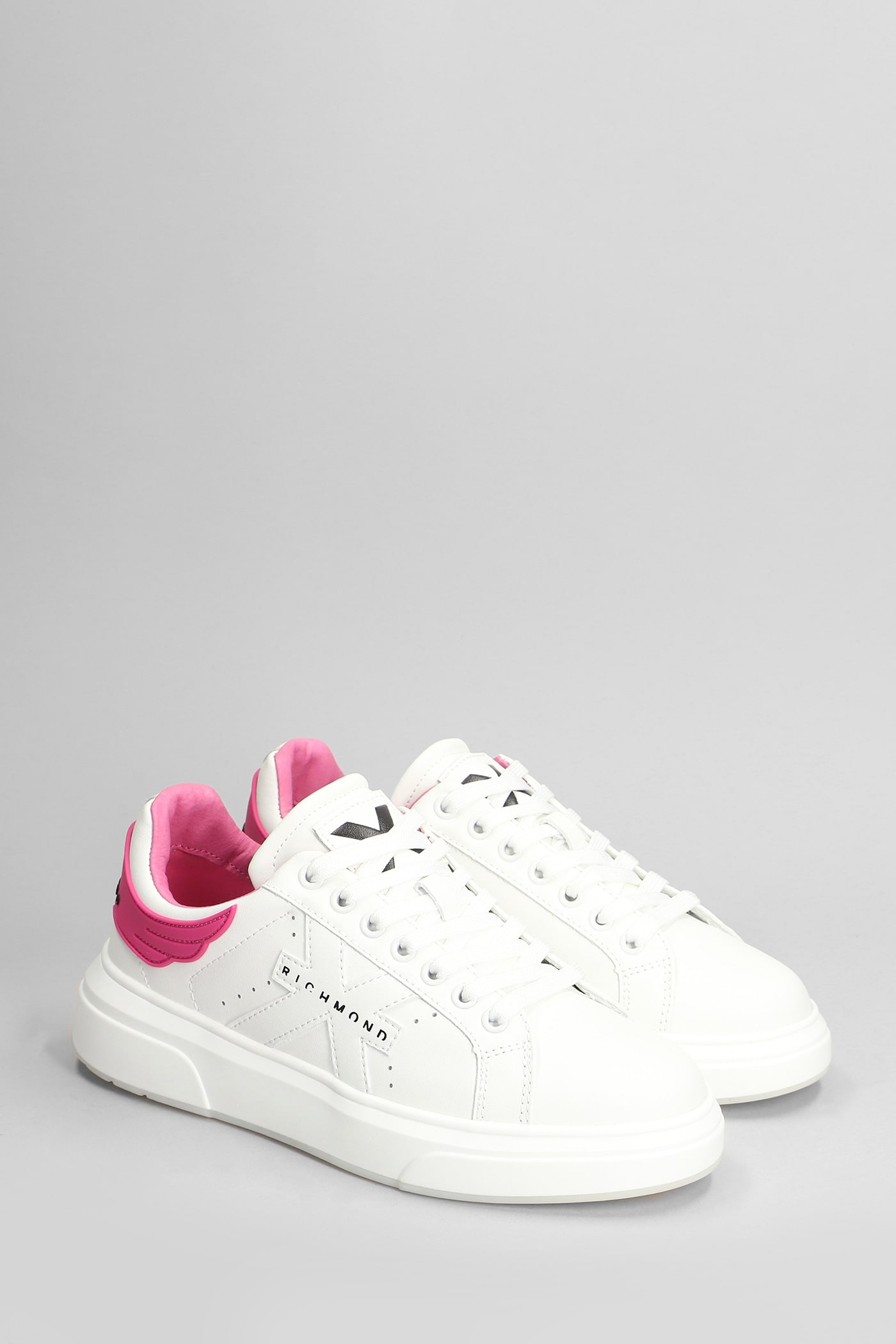 Shop John Richmond Sneakers In White Leather