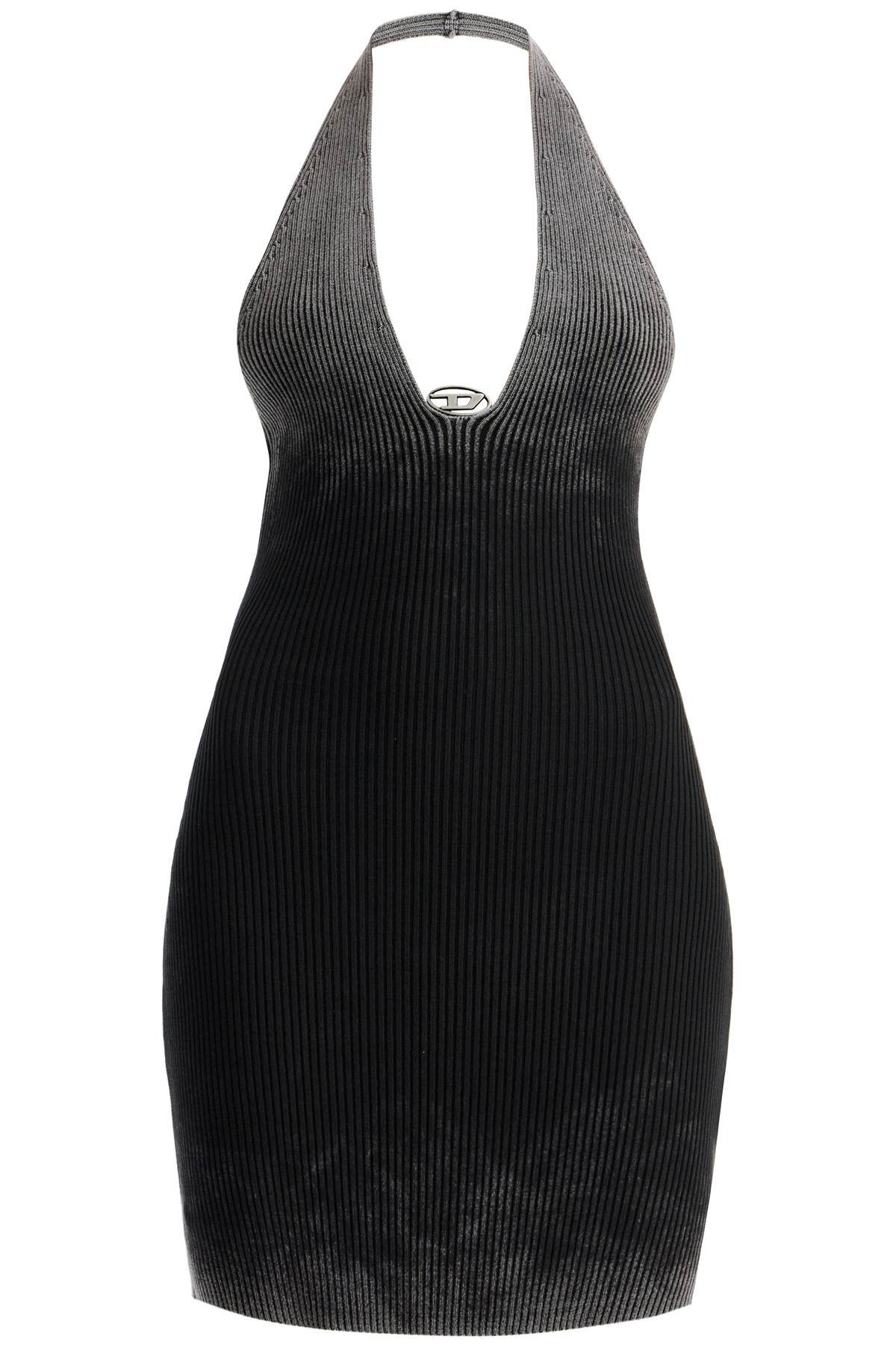 Shop Diesel Mini Bodycon Dress In Deep/black (black)