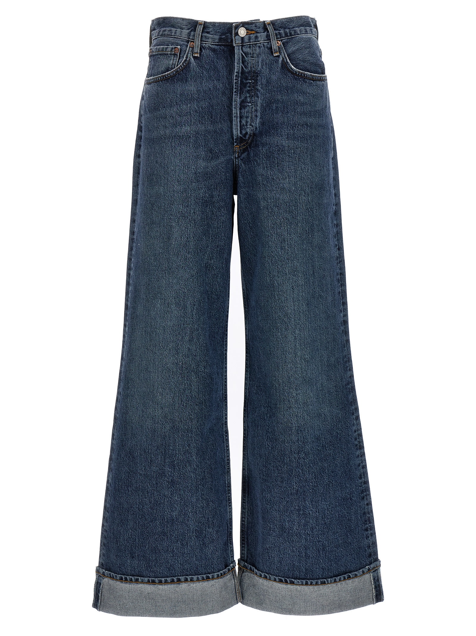 Shop Agolde Dame Jeans In Blue