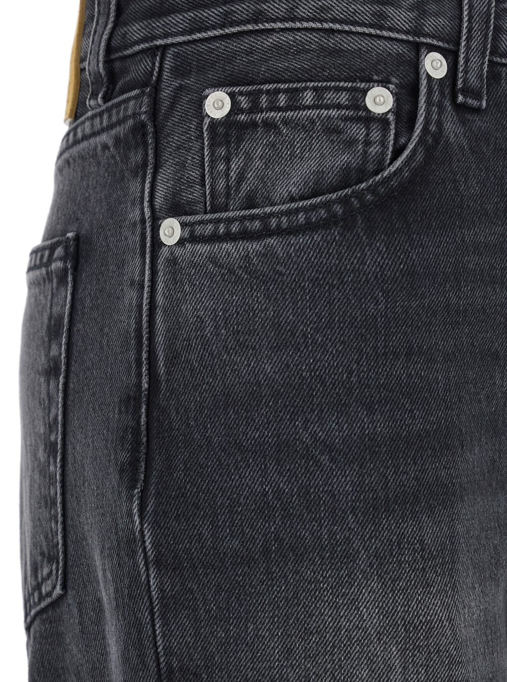 Haikure Black Jeans With Belt Loops And Logo Patch On The Rear In Denim Woman In Black
