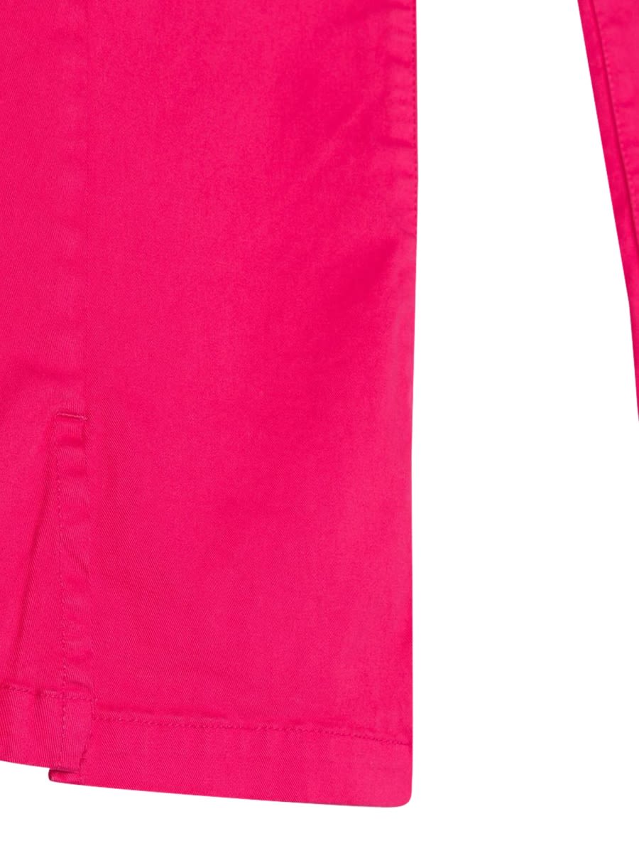 Dkny Logo-patch Wide-leg Trousers In Fuchsia
