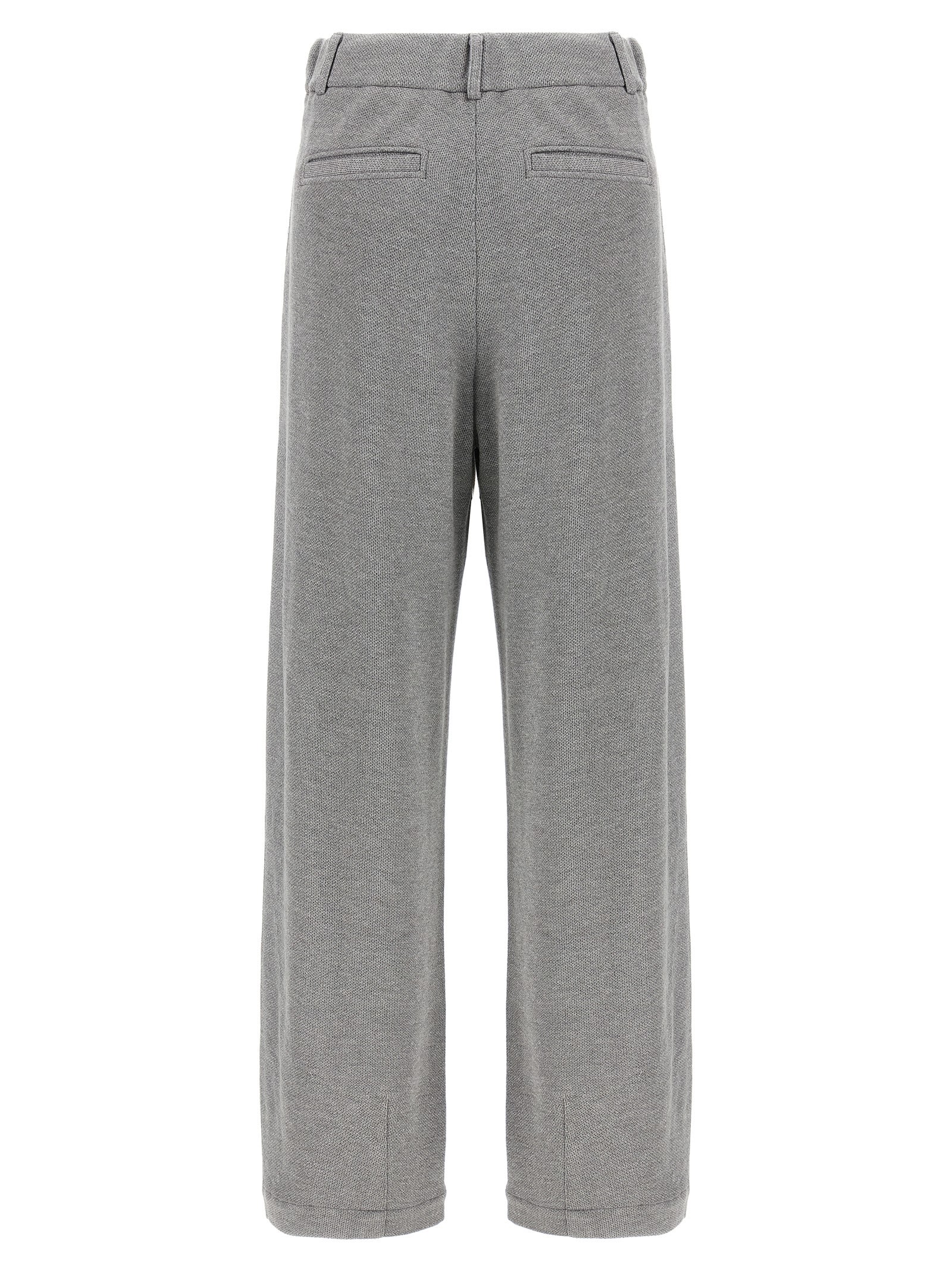 Brunello Cucinelli Trousers With Belt Loops And Pockets In Gray