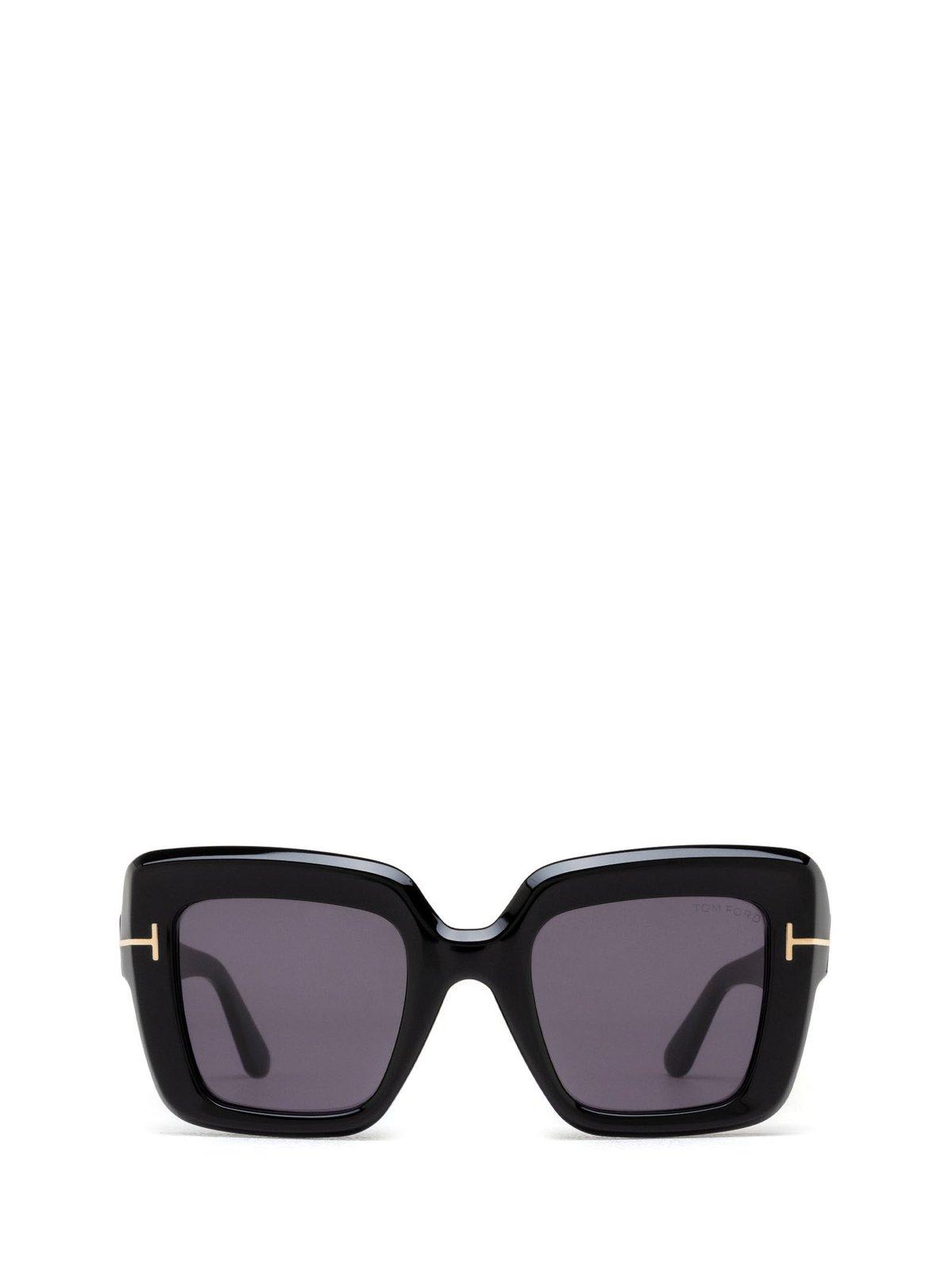 Shop Tom Ford Square Frame Sunglasses In 01a