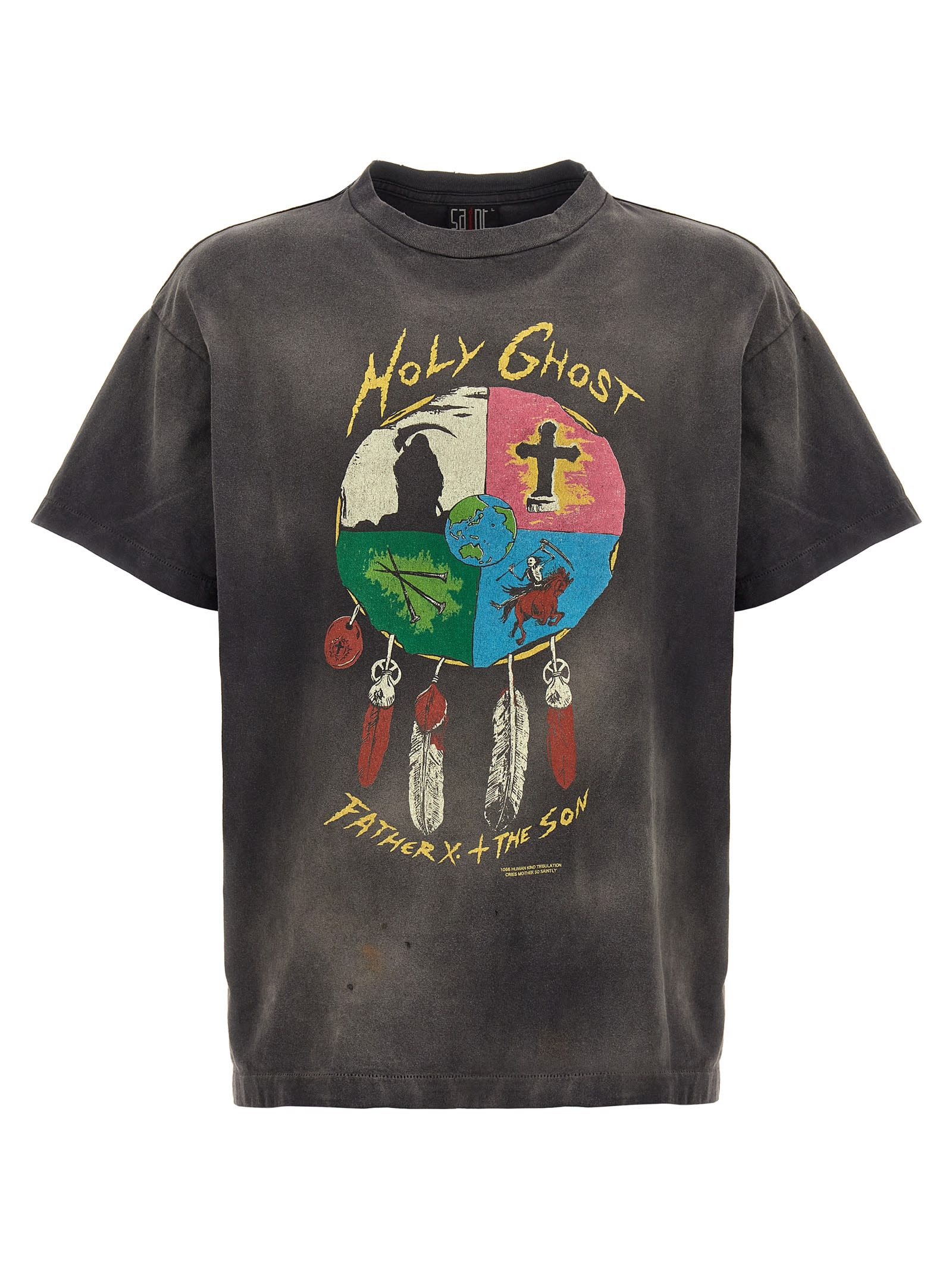 Saint Mxxxxxx Holy Ghost T-shirt In Gray