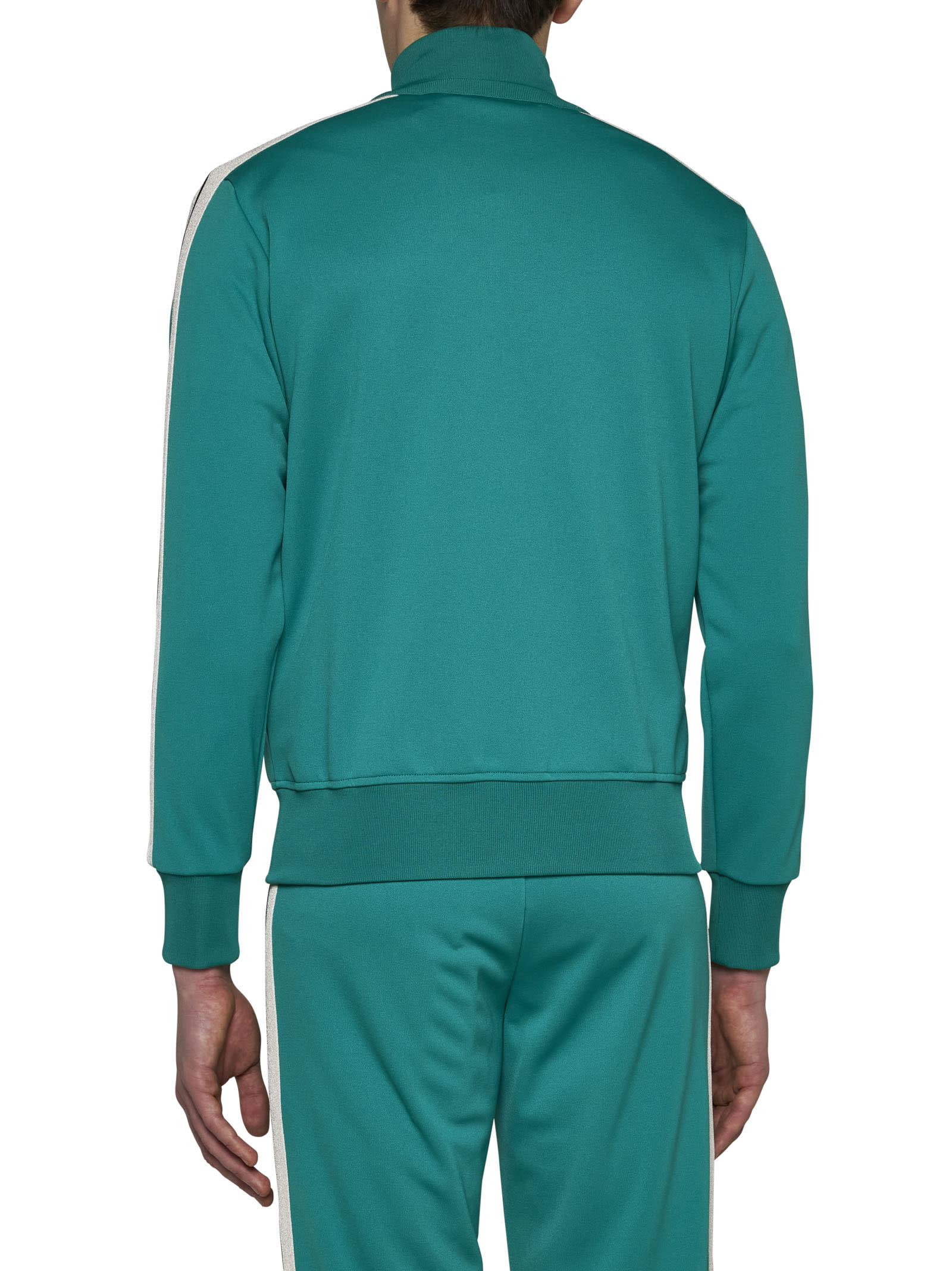 Shop Palm Angels Sweater In Green Off White