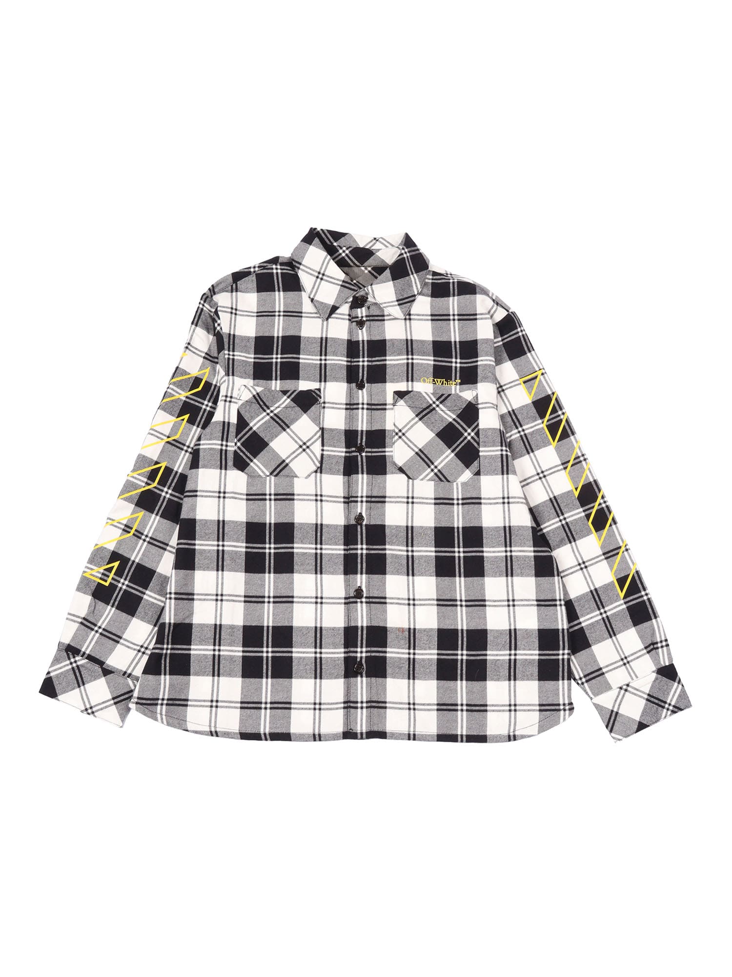 Off-white Flannel Shirt In Black