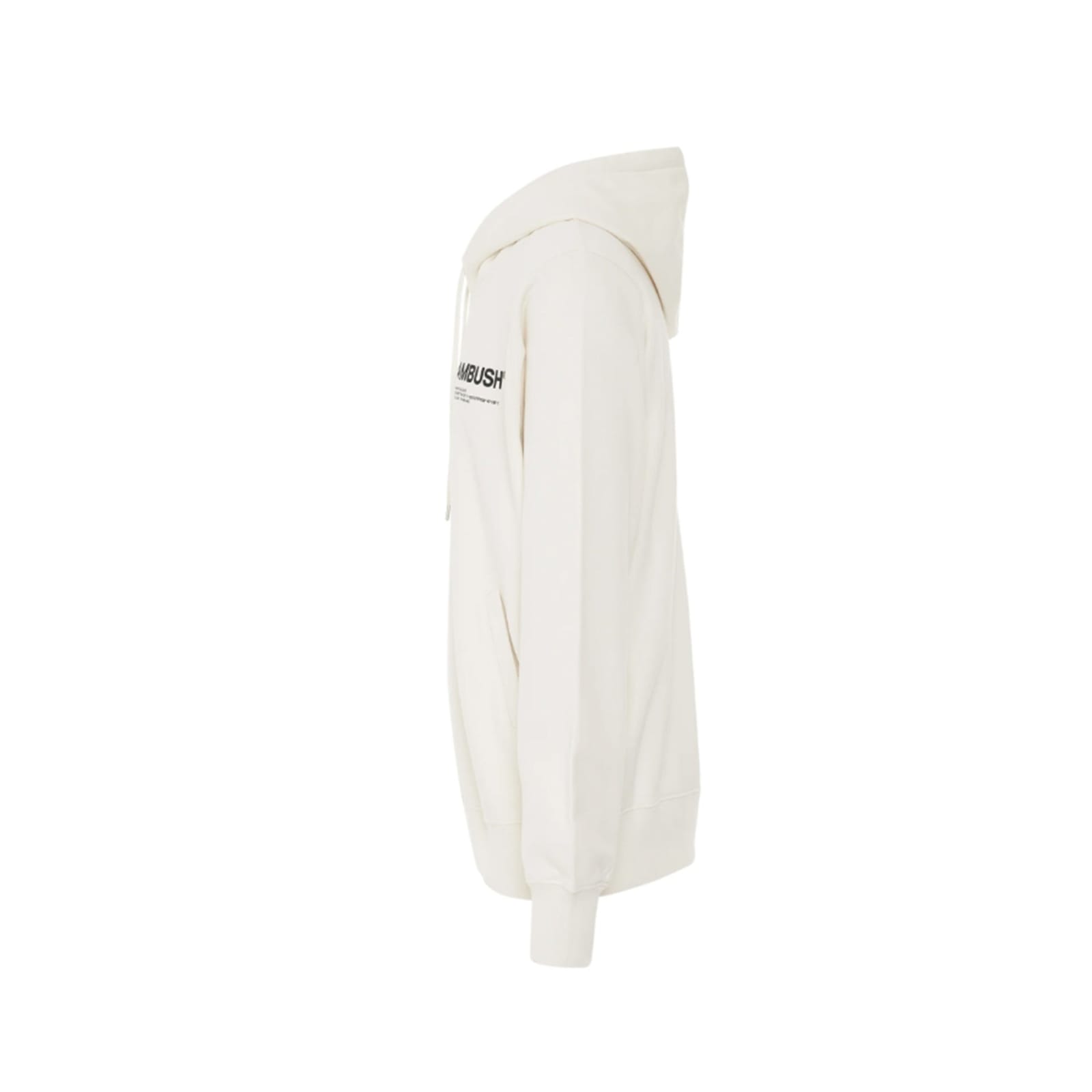 Shop Ambush Cotton Hooded Swetashirt In White