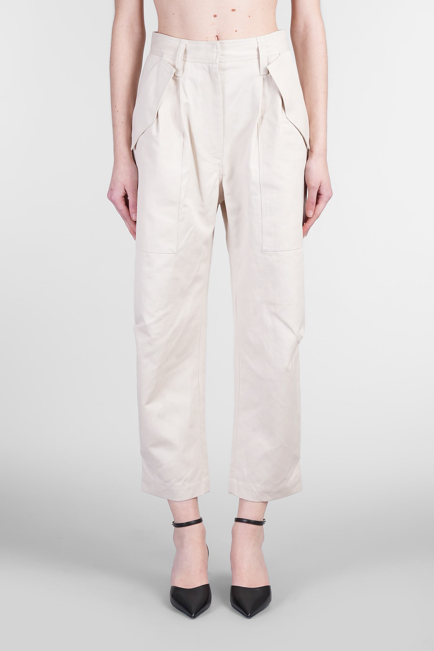 Natsa Pants In Beige Cotton