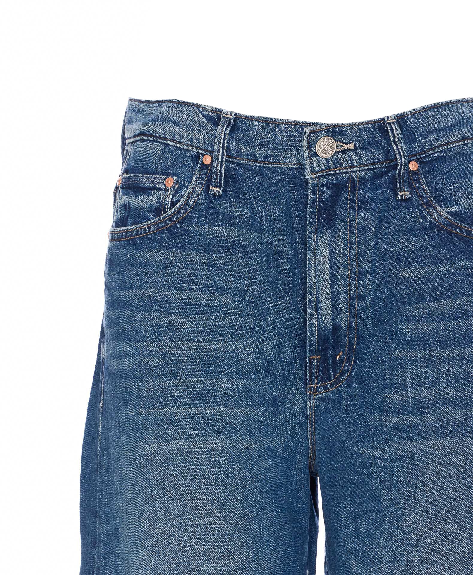 Mother Petites The Lil Tomcat Roller Sneak High Rise Jeans In Sixth Sense