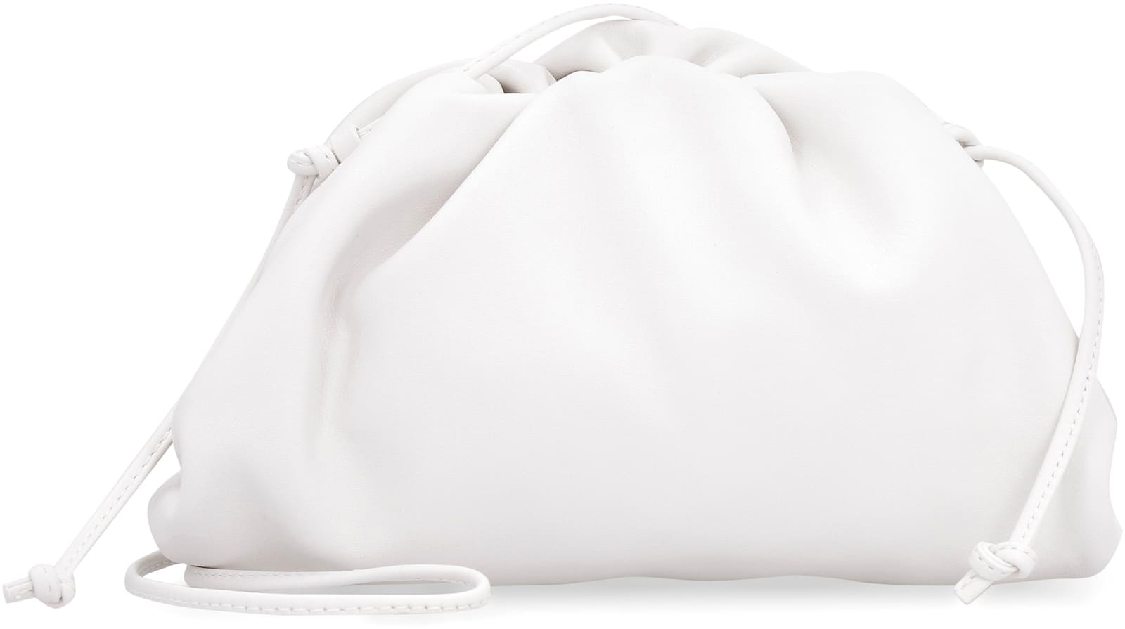 Bottega Veneta Leather Mini Pouch In White