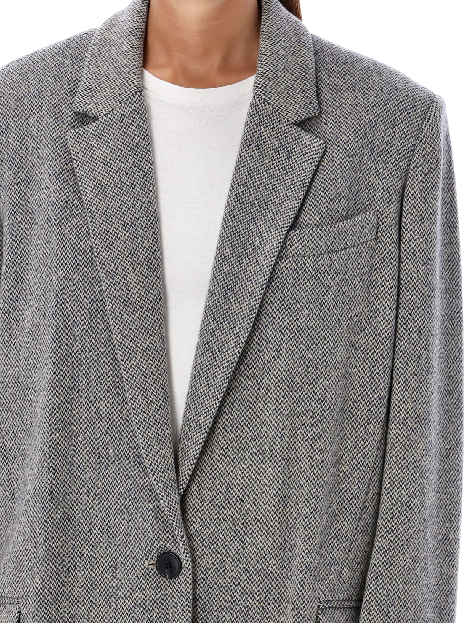 ISABEL MARANT ÉTOILE EMBROIDERED WOOL BLEND CIKAITO BLAZER