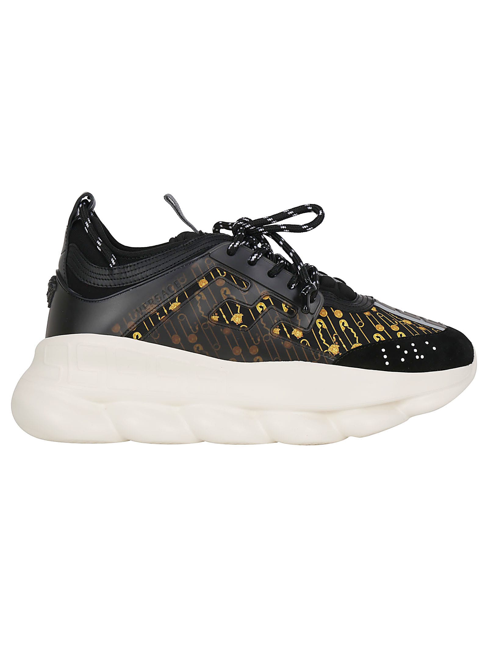 black versace tennis shoes