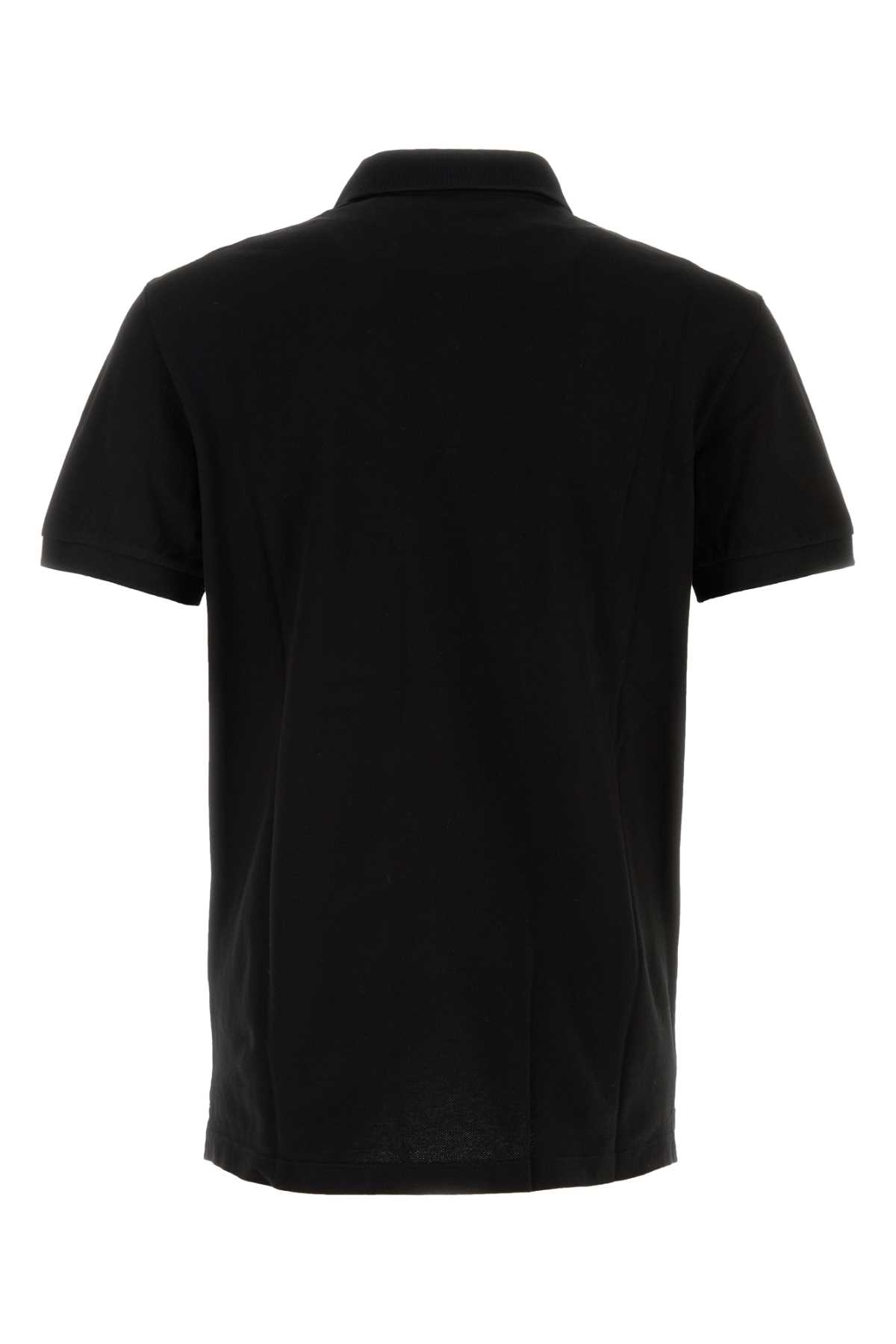 Shop Dsquared2 Black Piquet Polo Shirt