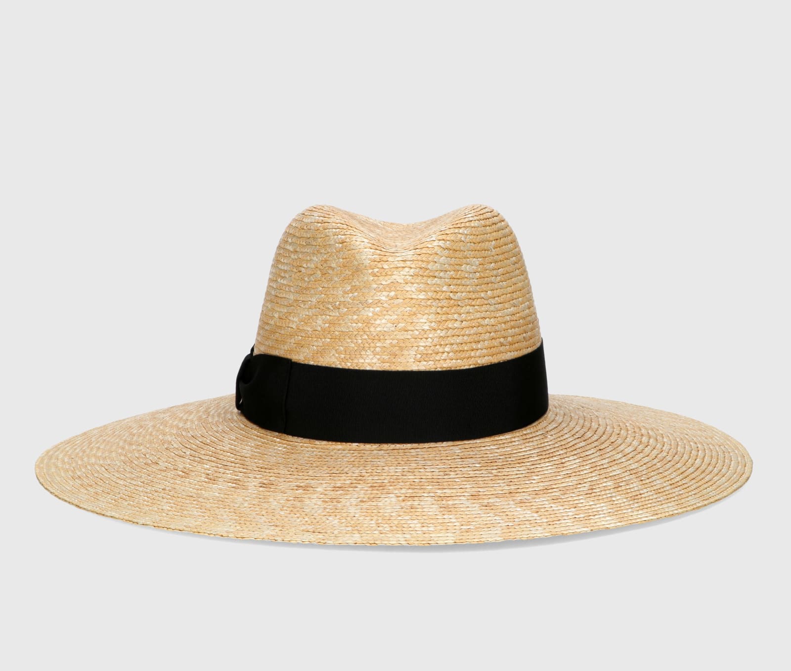 Shop Borsalino Sophie Braided Straw In Natural, Black Hat Band