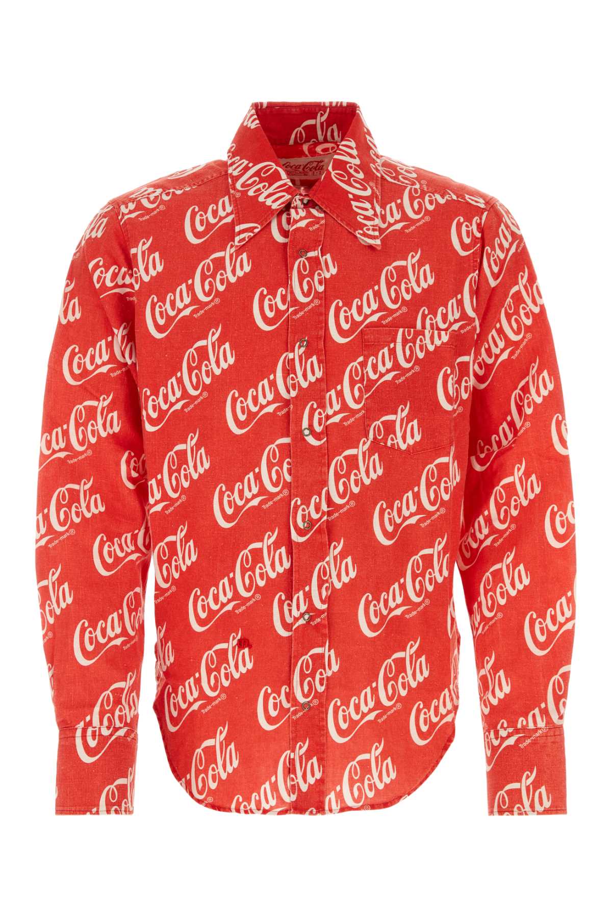 Printed Cotton And Linen Erl X Cocacola Shirt