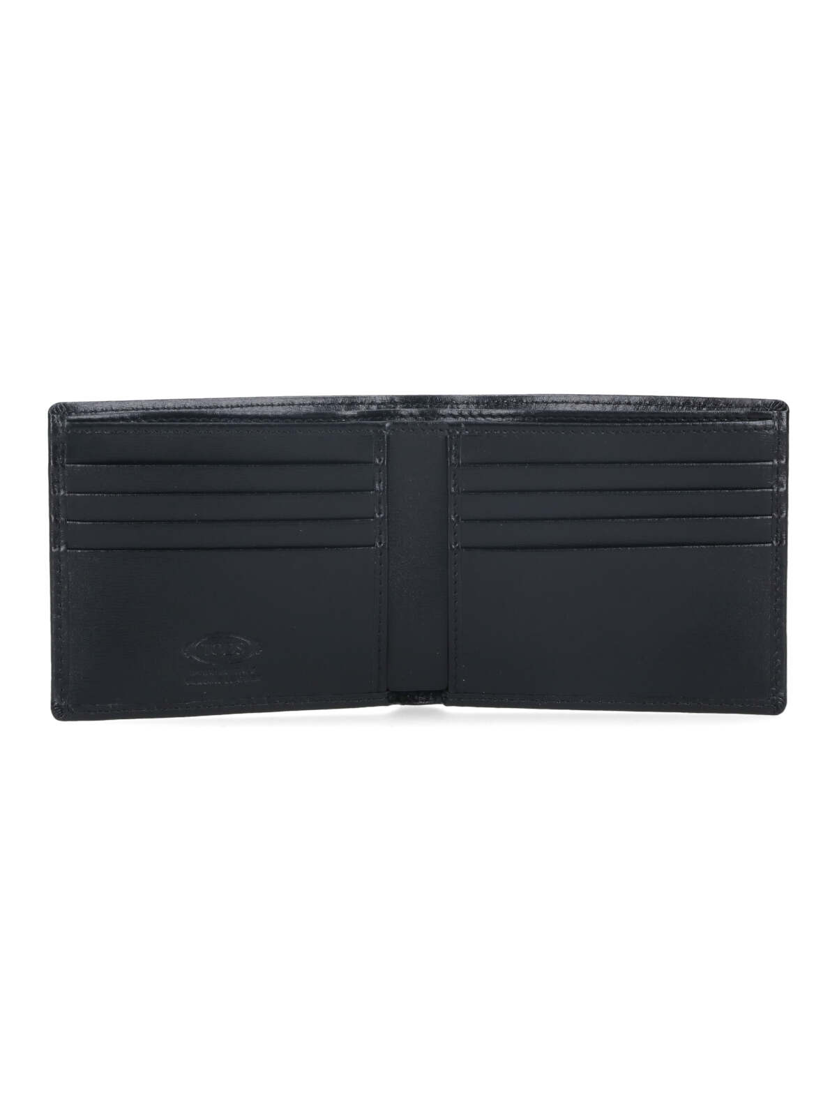 Shop Tod's Bifold Logo Wallet In Nero