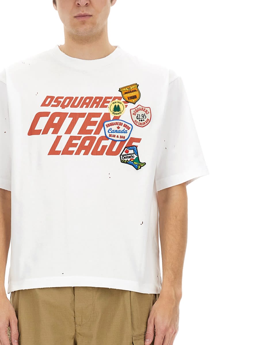 Shop Dsquared2 T-shirt With Print In White