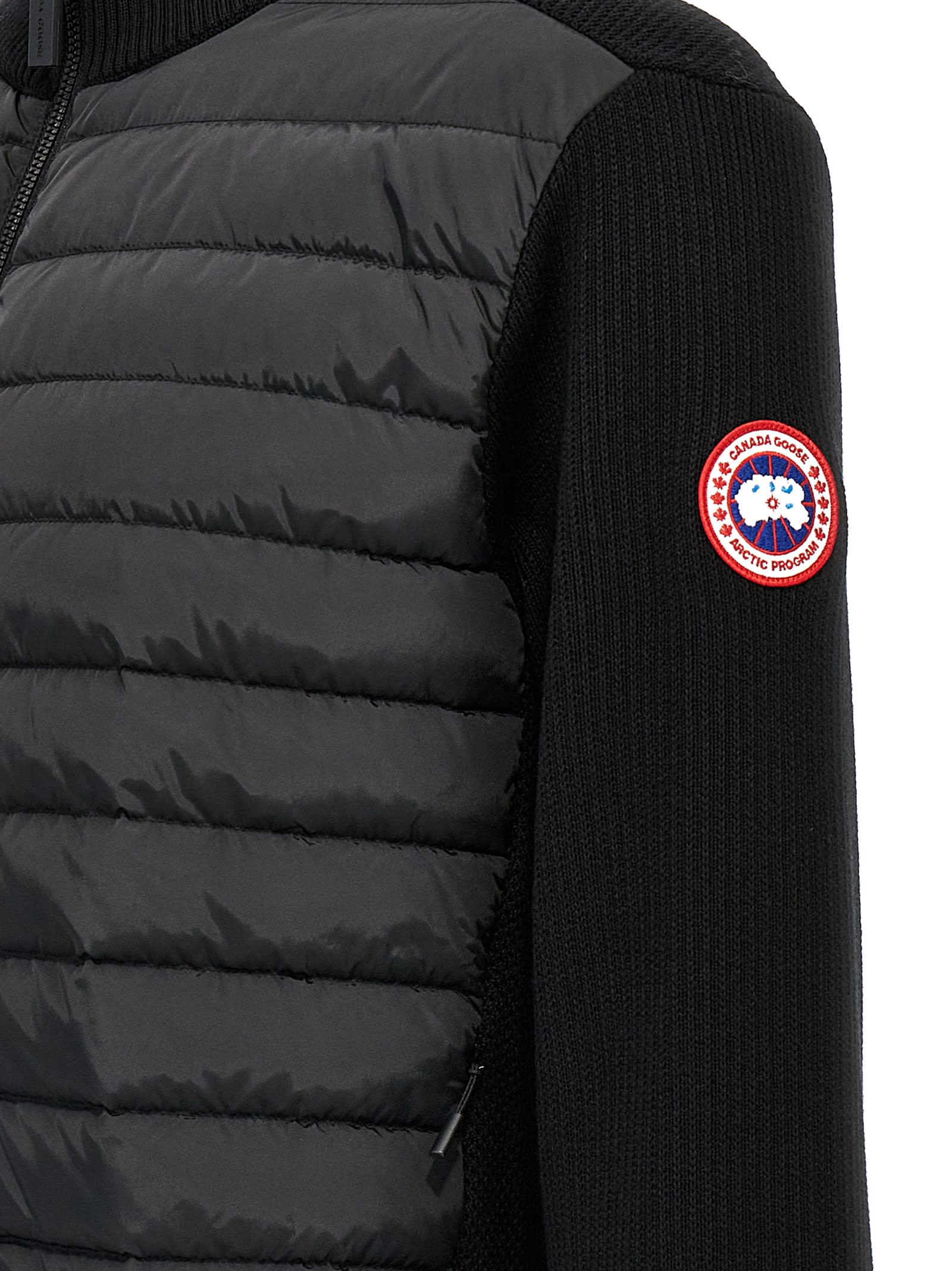 Canada Goose Hybridge Quilted Knit Jacket In Black