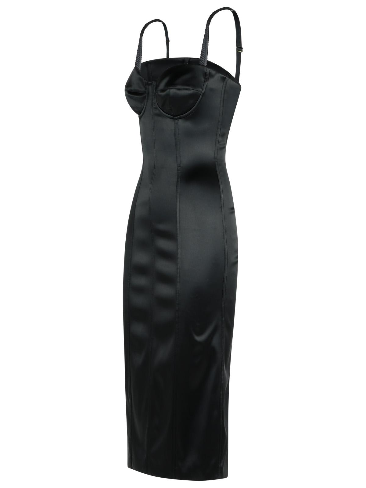 Dolce & Gabbana Dress In Black Acetate Blend In Black