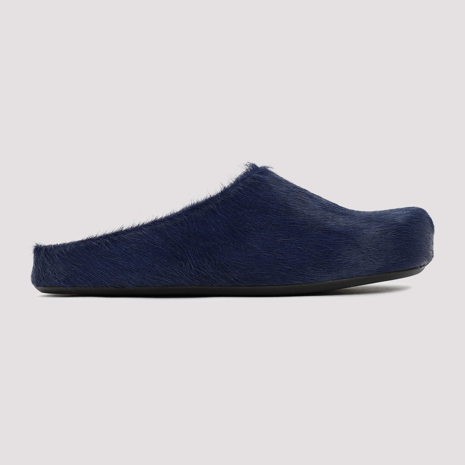 Marni Eclipse Leather Fussbett Flats In Black