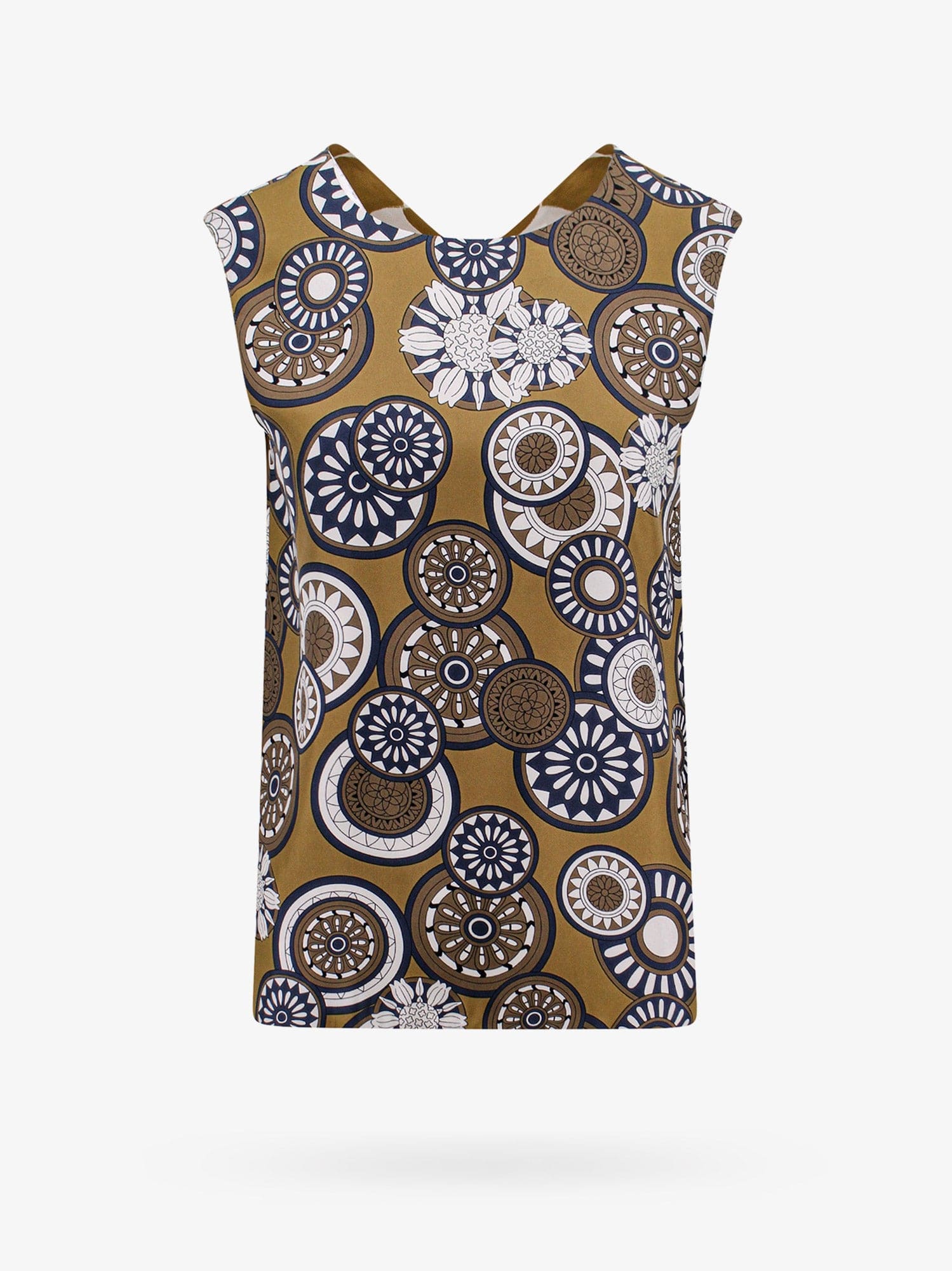 'S MAX MARA SILK TOP WITH ALL-OVER PRINT