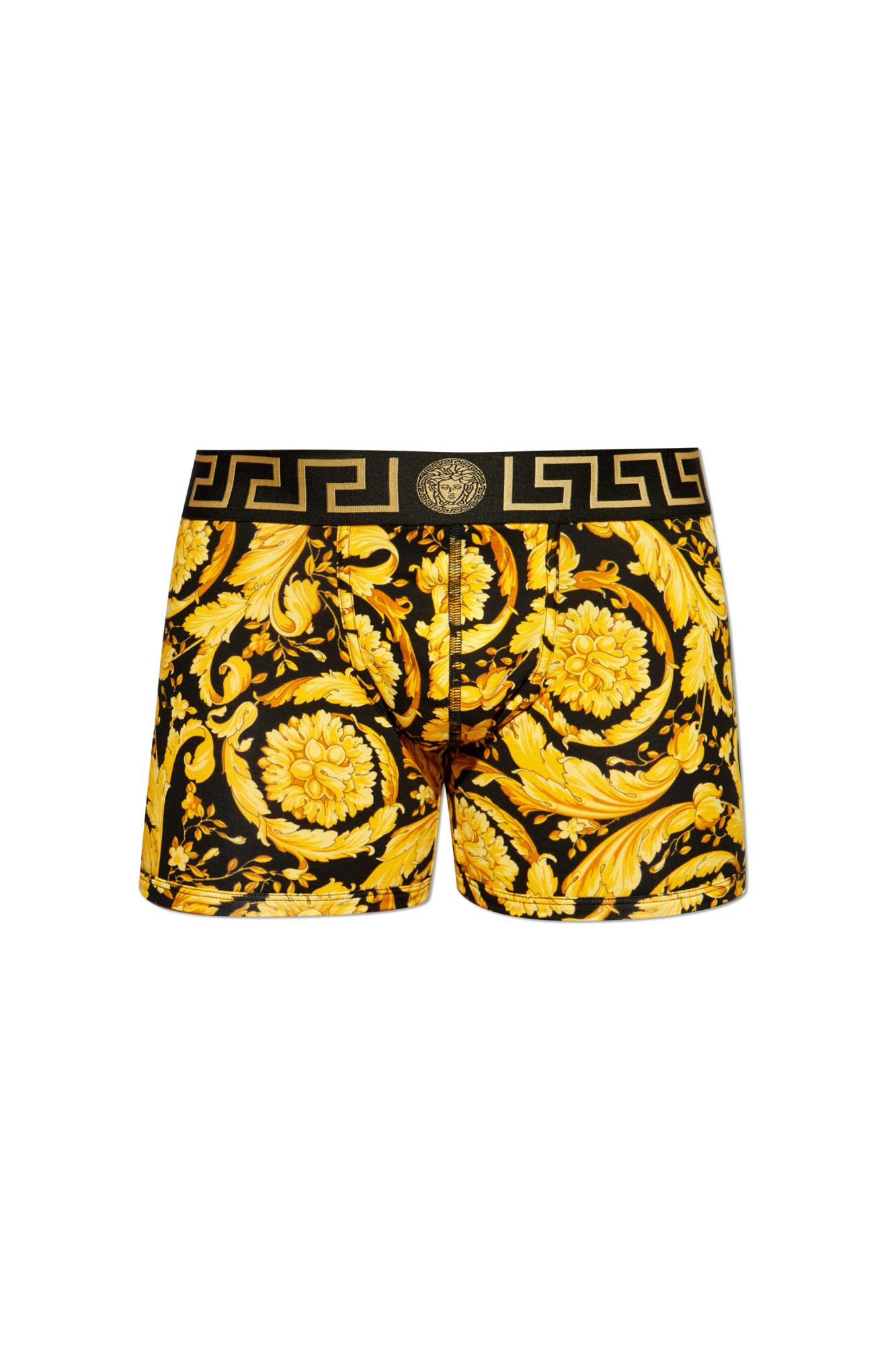 Versace Baroque Print Boxer Shorts In Multi