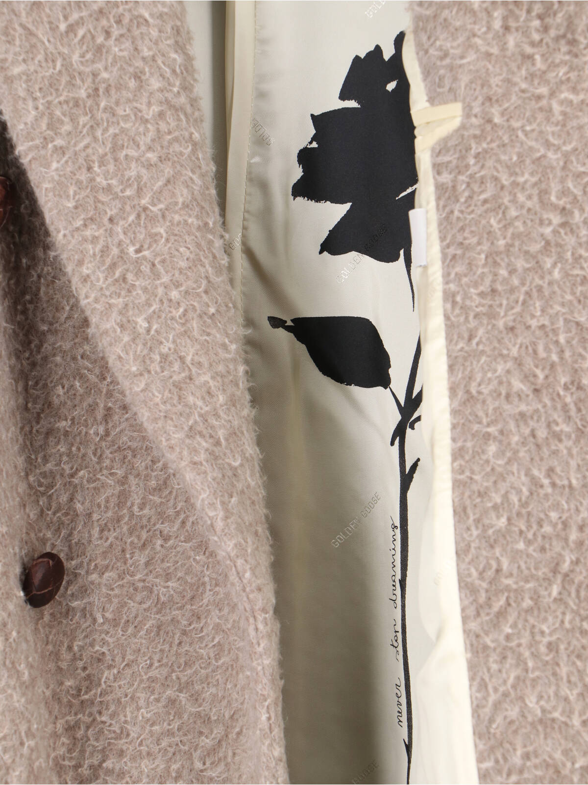 Golden Goose Double-breasted Coat In Brown