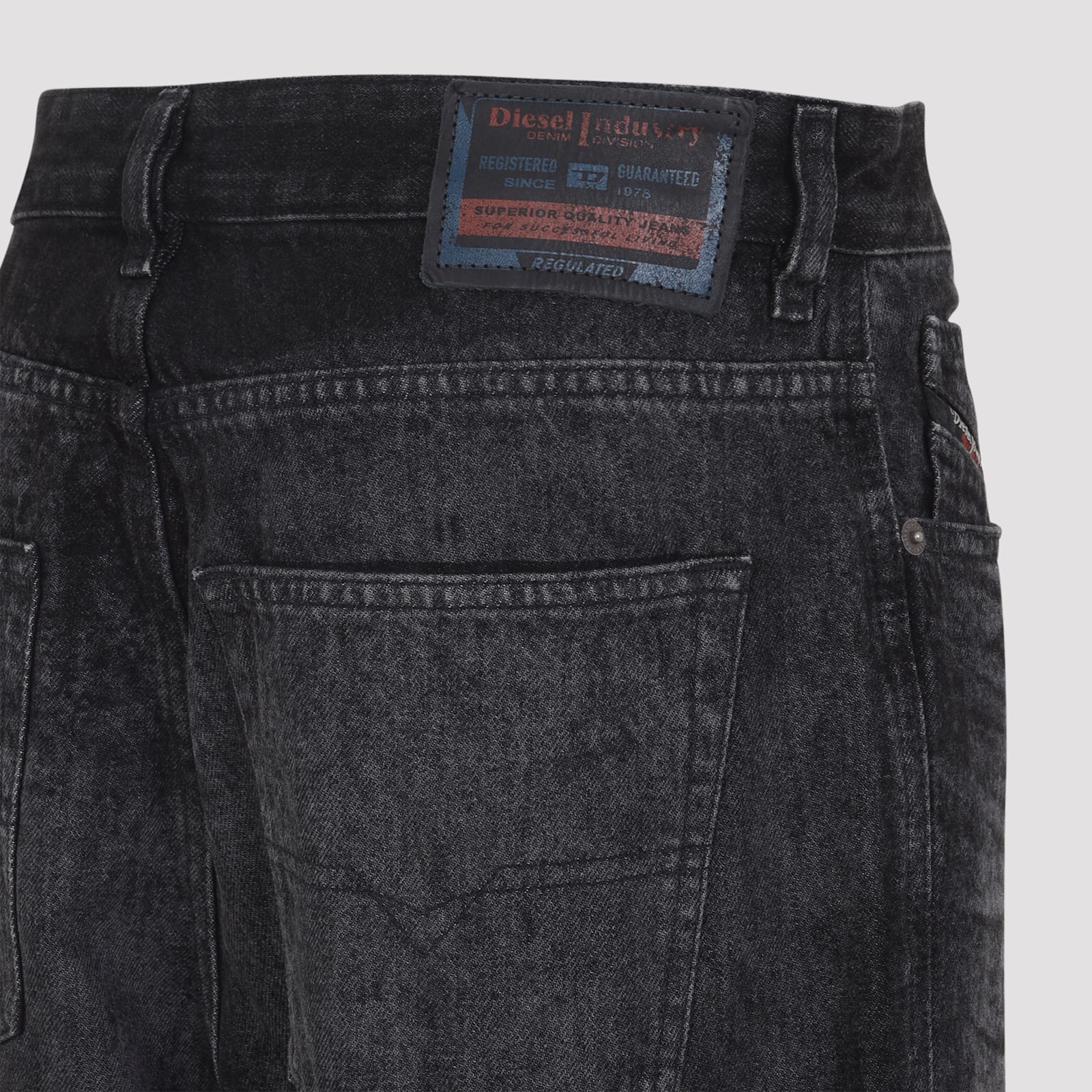 Diesel High-waisted Wide-leg Jeans With Edgy Raw Hem In Black