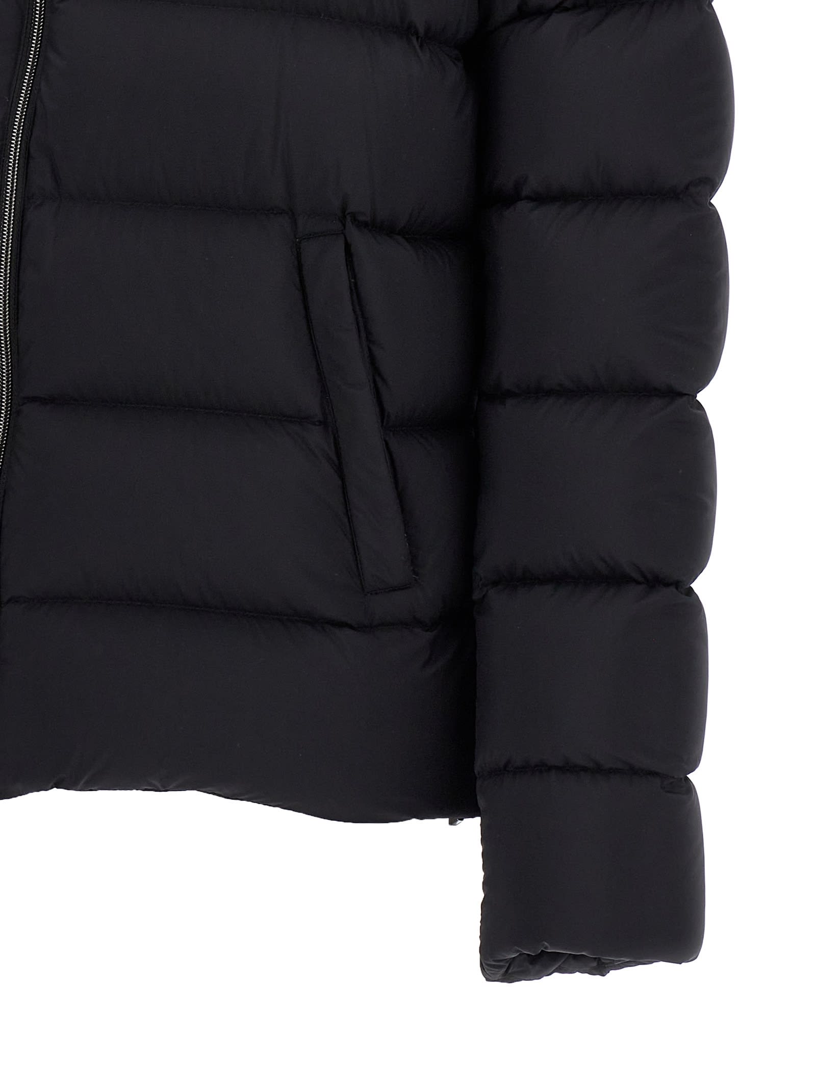 Shop Herno Hooded Down Jacket In Nero