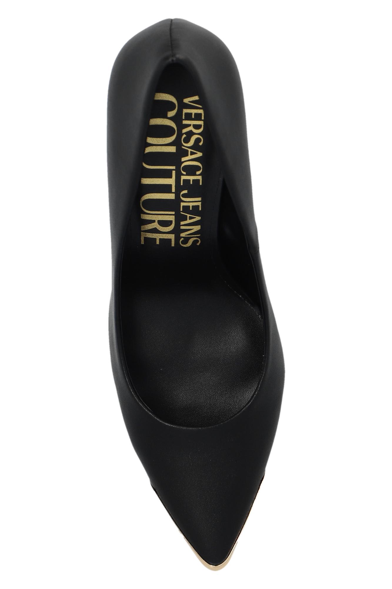 VERSACE JEANS COUTURE LEATHER PUMPS 