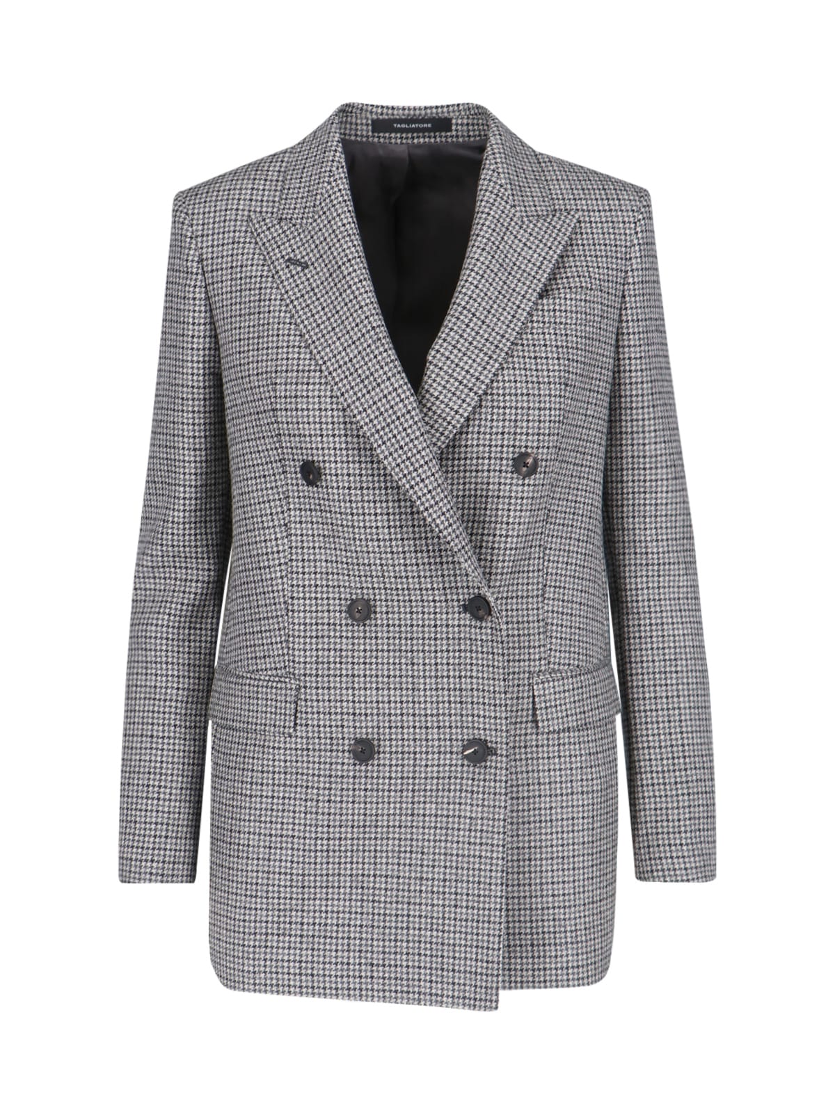 Shop Tagliatore Jasmine Double-breasted Blazer In Gray