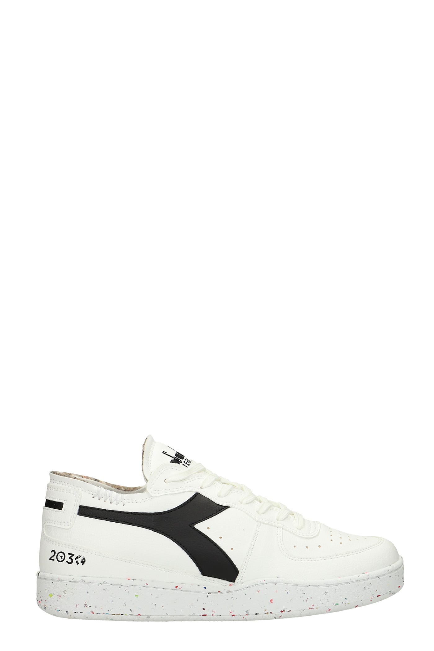 Diadora Mi Basket 2030 Sneakers In White Leather