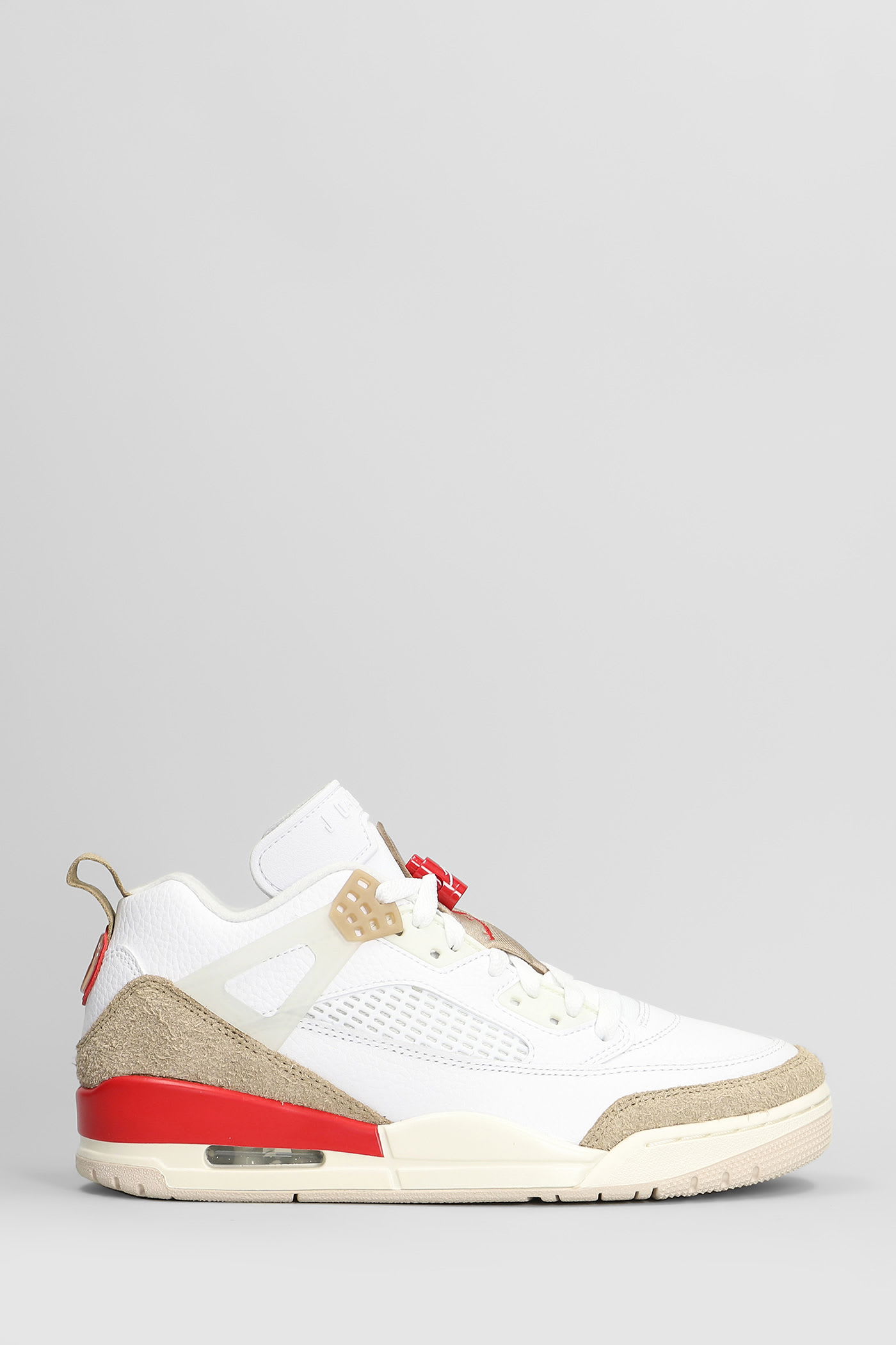 Nike Jordan Spizike Low Sneakers In White Leather In Brown